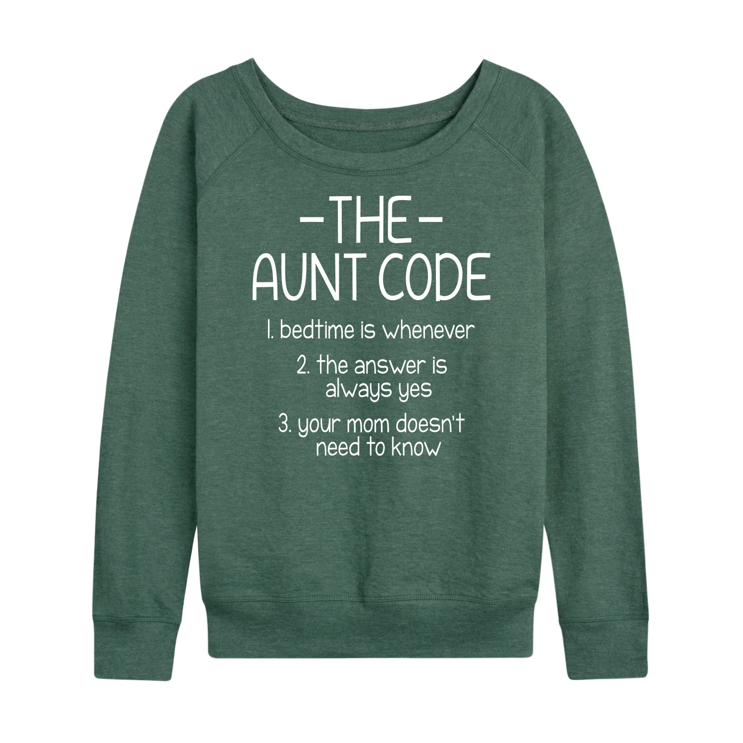 Instant Message - The Aunt Code - Women's Lightweight French Terry Long Sleeve Shirt - Image 5