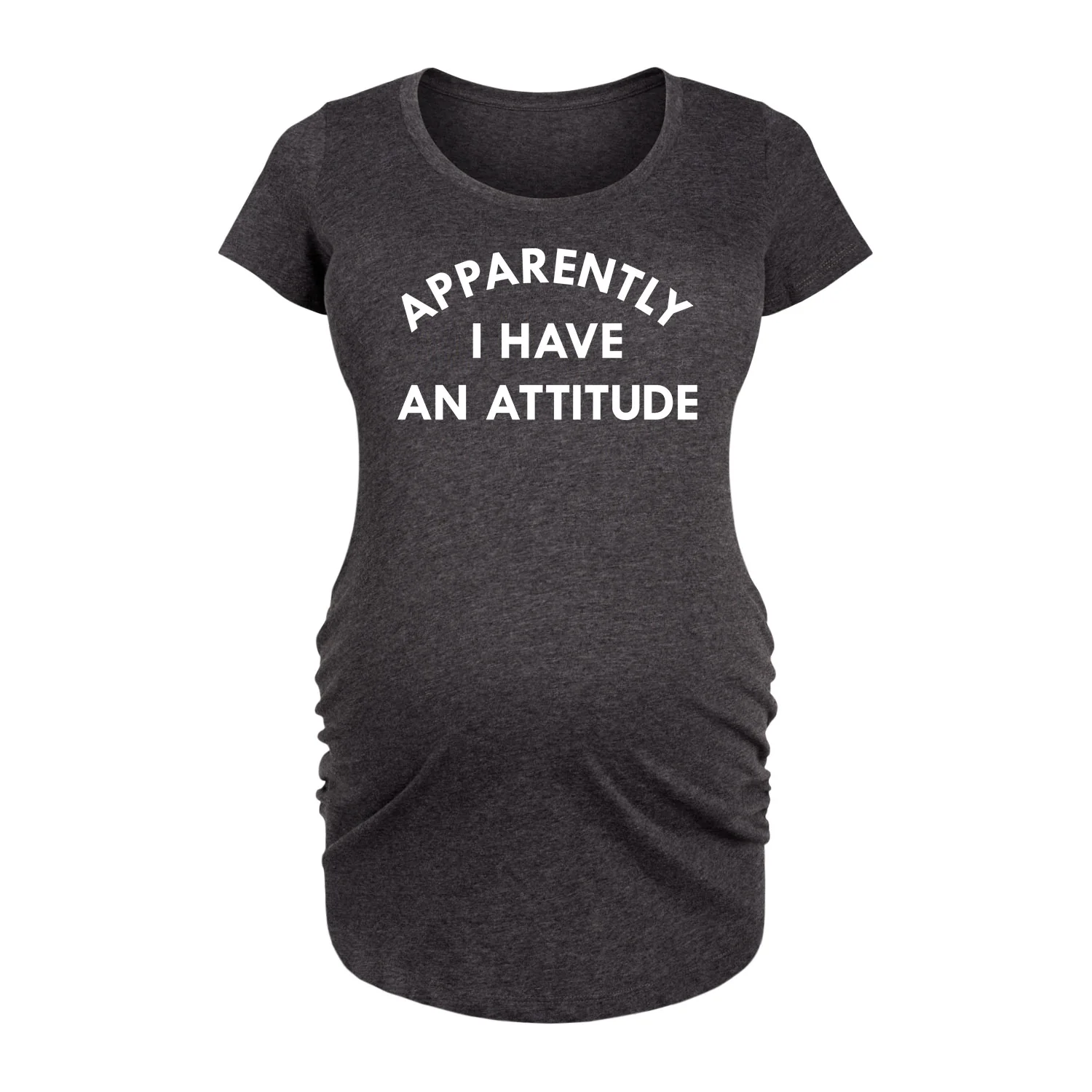 Instant Message - Apparently I Have an Attitude - Maternity Scoop Neck Tee - Image 2