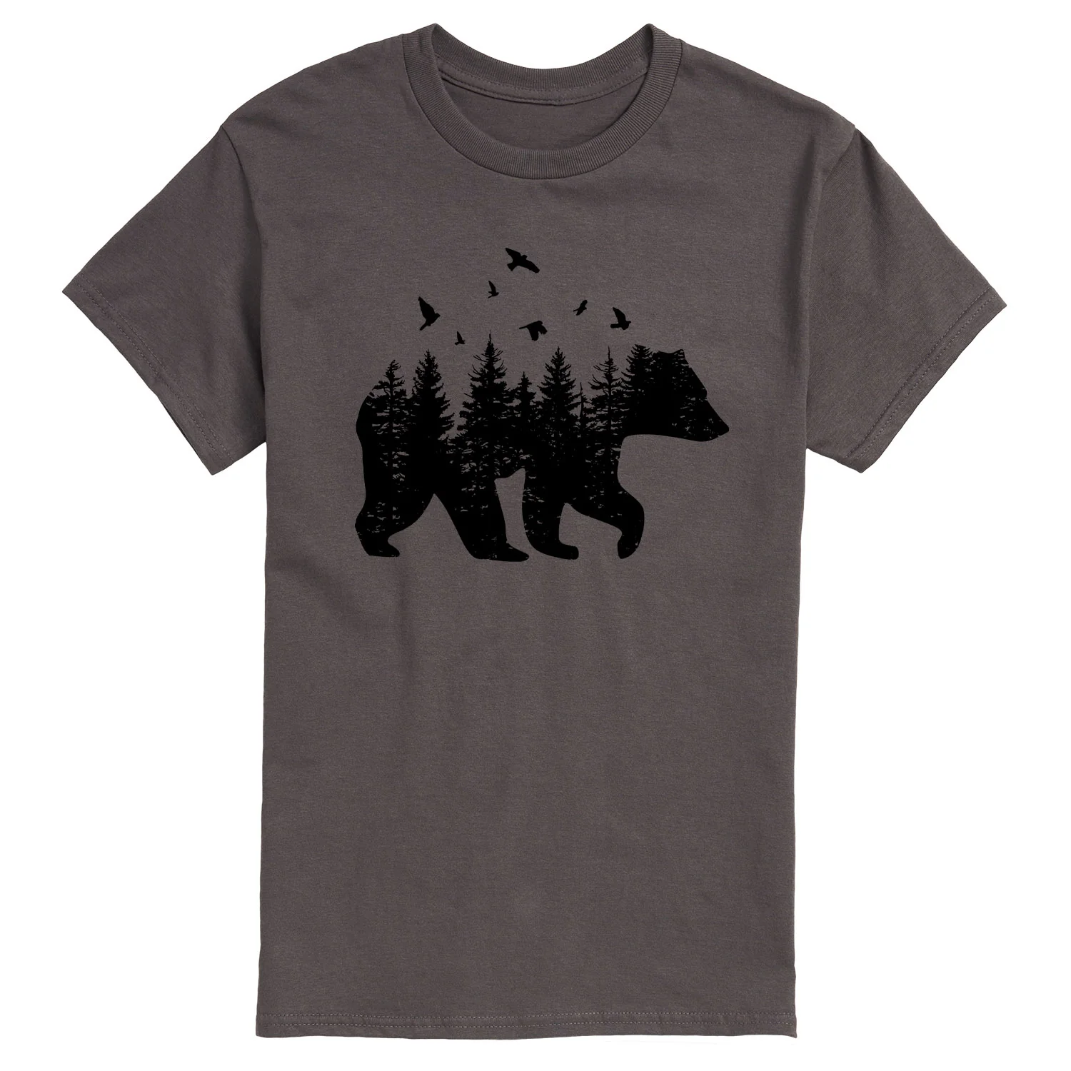Instant Message - Forest Bear Silhouette - Men's Short Sleeve Graphic T-Shirt - Image 2