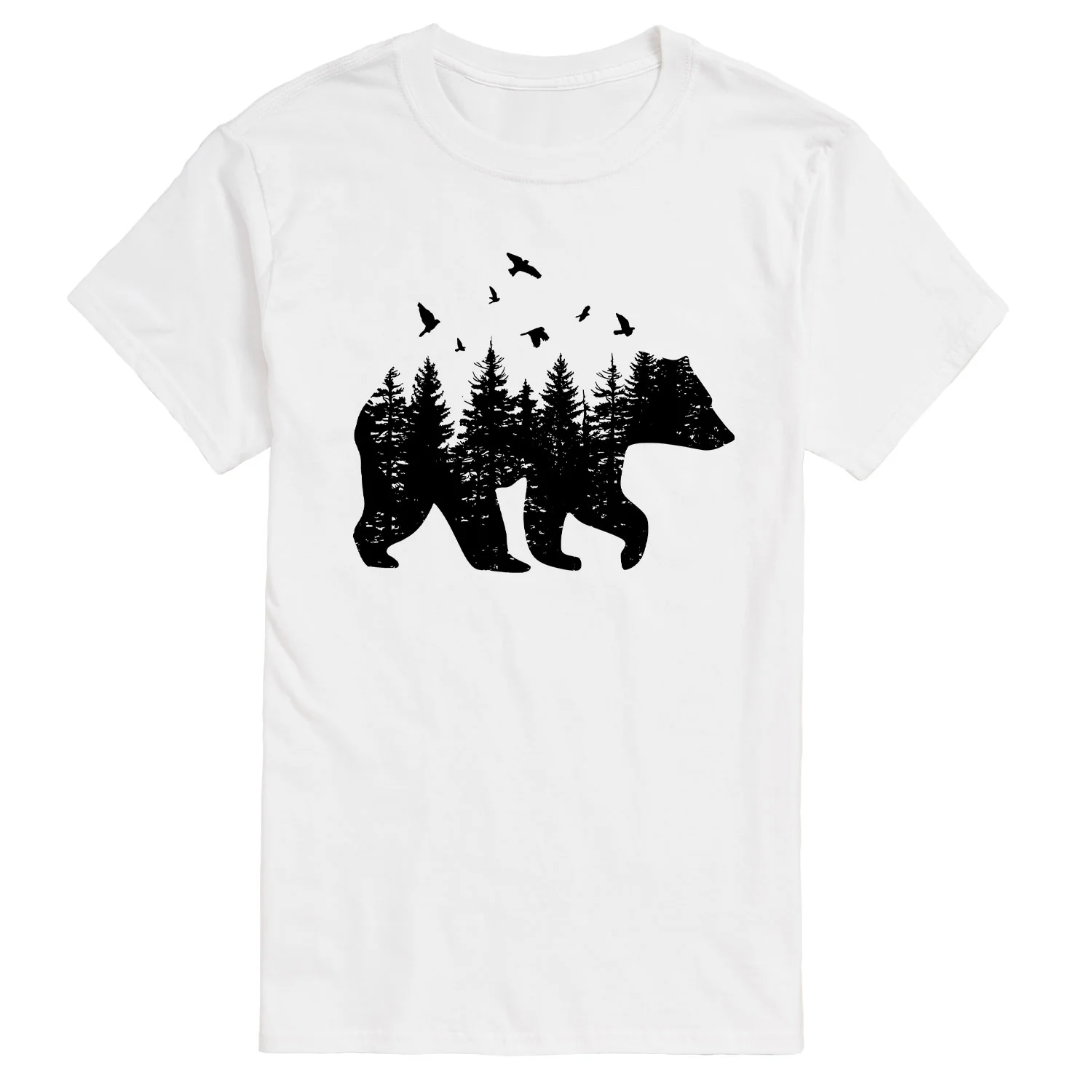 Instant Message - Forest Bear Silhouette - Men's Short Sleeve Graphic T-Shirt - Image 5