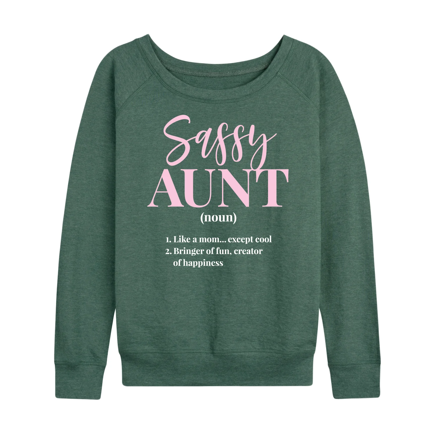 Instant Message - Sassy Aunt - Women's Lightweight French Terry Long Sleeve Shirt - Image 5