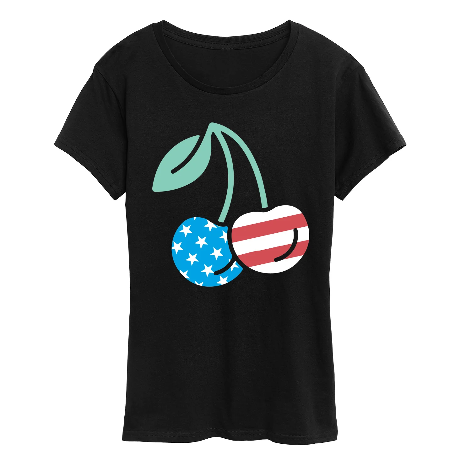 Instant Message - Americana Cherries - Women's Short Sleeve Graphic T-Shirt
