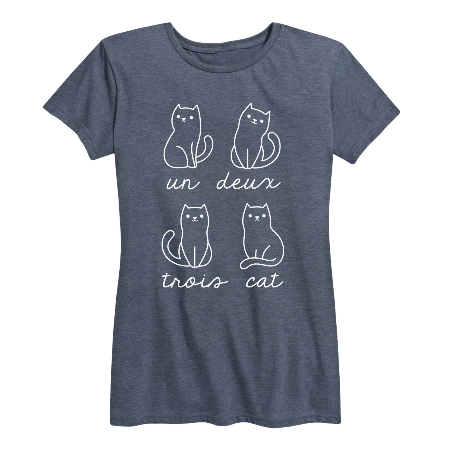 Instant Message - Un Deux Trois Cat - Women's Short Sleeve Graphic T-shirt - Image 2