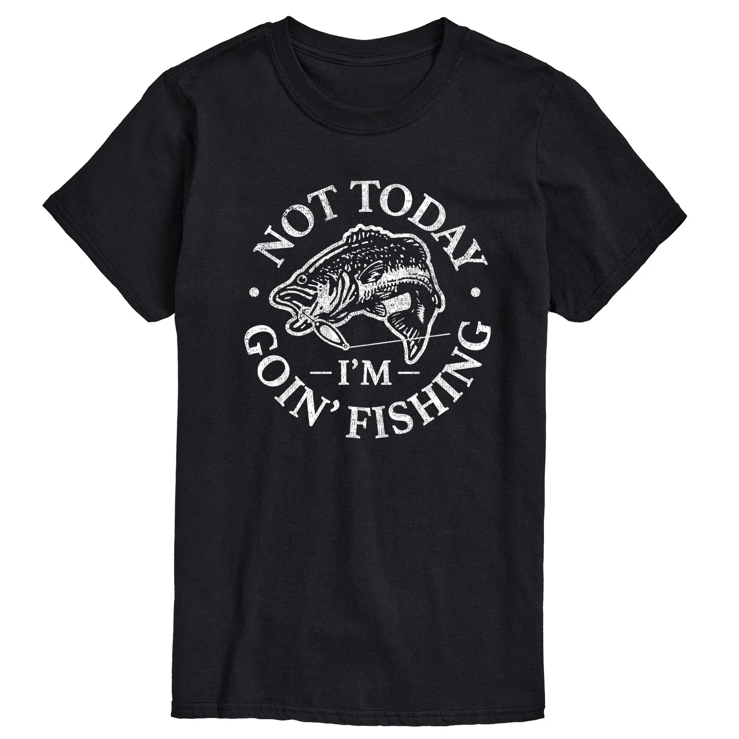 Instant Message - Not Today Goin Fishing - Men's Short Sleeve Graphic T-Shirt