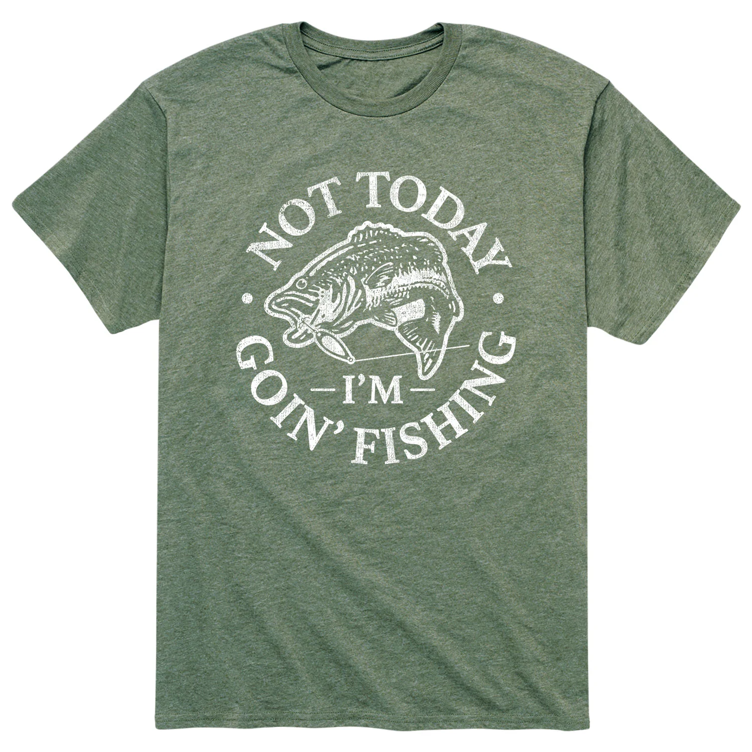 Instant Message - Not Today Goin Fishing - Men's Short Sleeve Graphic T-Shirt - Image 4