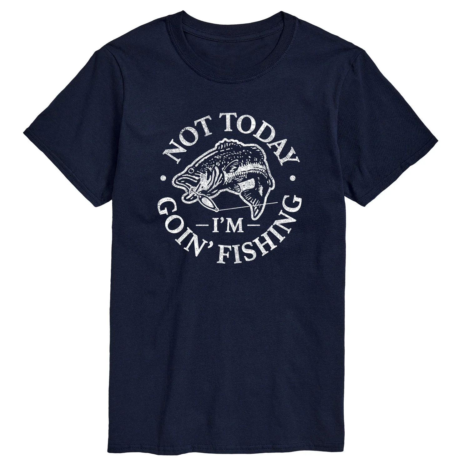 Instant Message - Not Today Goin Fishing - Men's Short Sleeve Graphic T-Shirt - Image 5