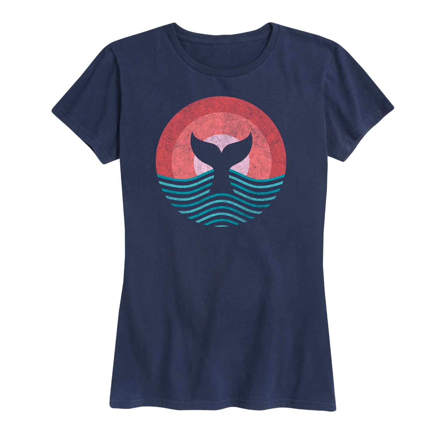 Instant Message - Circle Whale Tail - Women's Short Sleeve Graphic T-shirt - Image 4