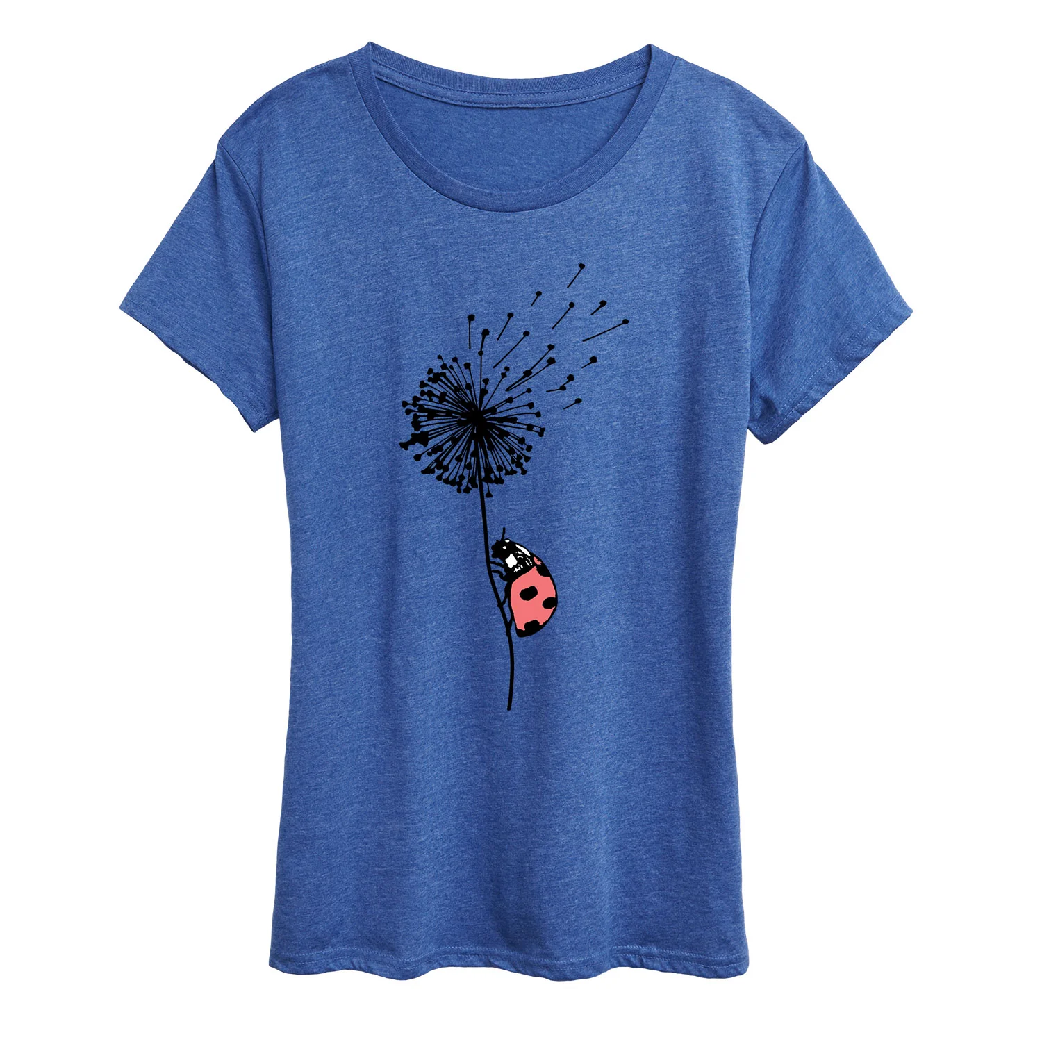 Instant Message - Ladybug On Dandelion - Women's Short Sleeve Graphic T-Shirt - Image 4