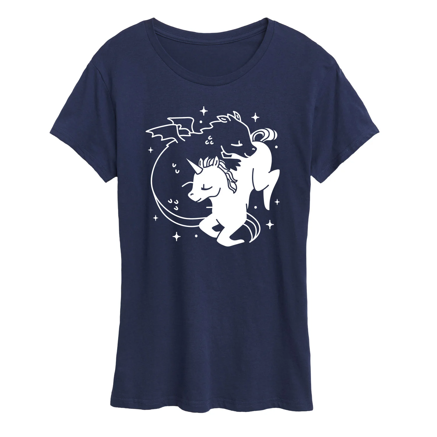 Instant Message - Dragon Unicorn Yin Yang - Women's Short Sleeve Graphic T-shirt - Image 6