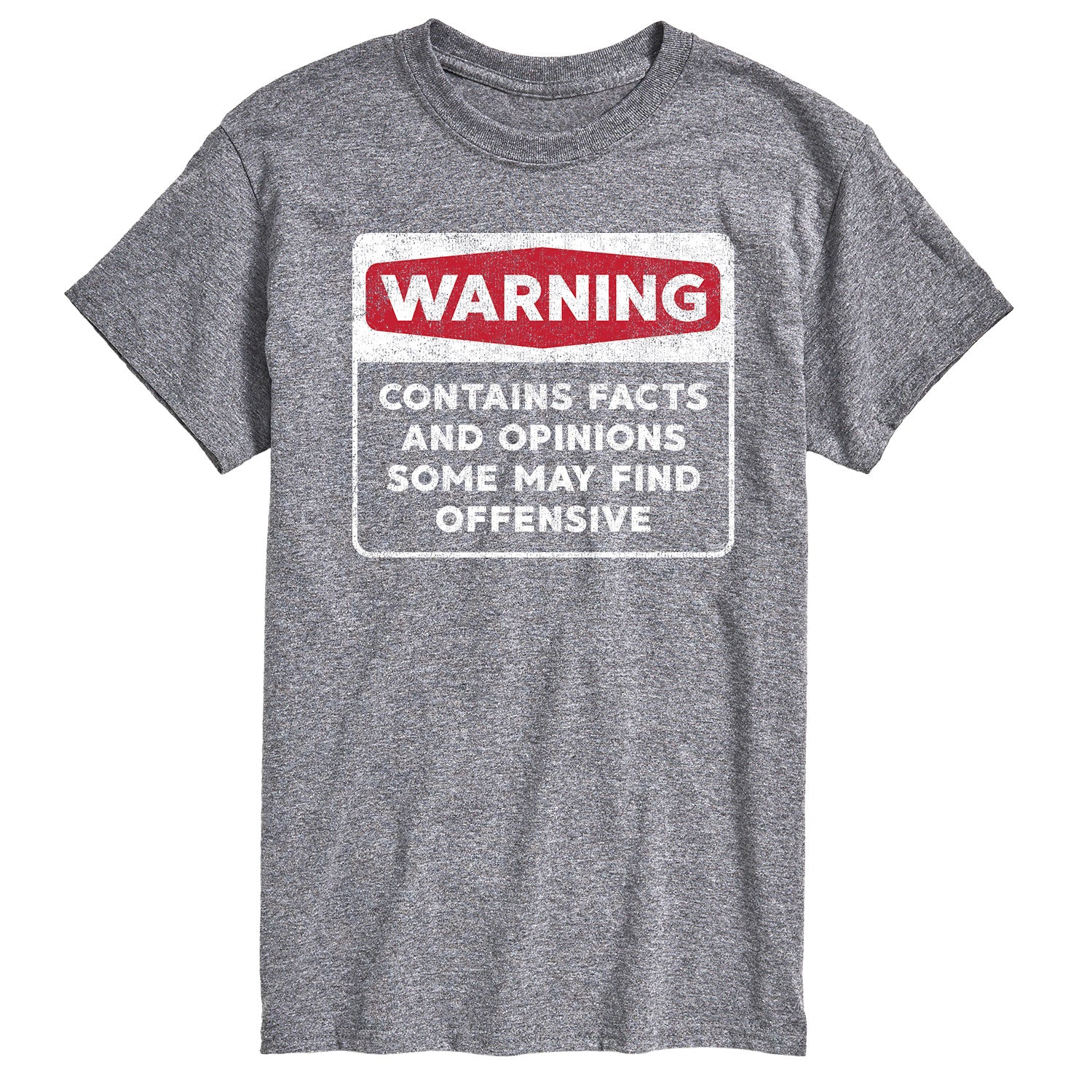Instant Message - Warning Contains Facts And Opinions - Men's Short Sleeve Graphic T-Shirt