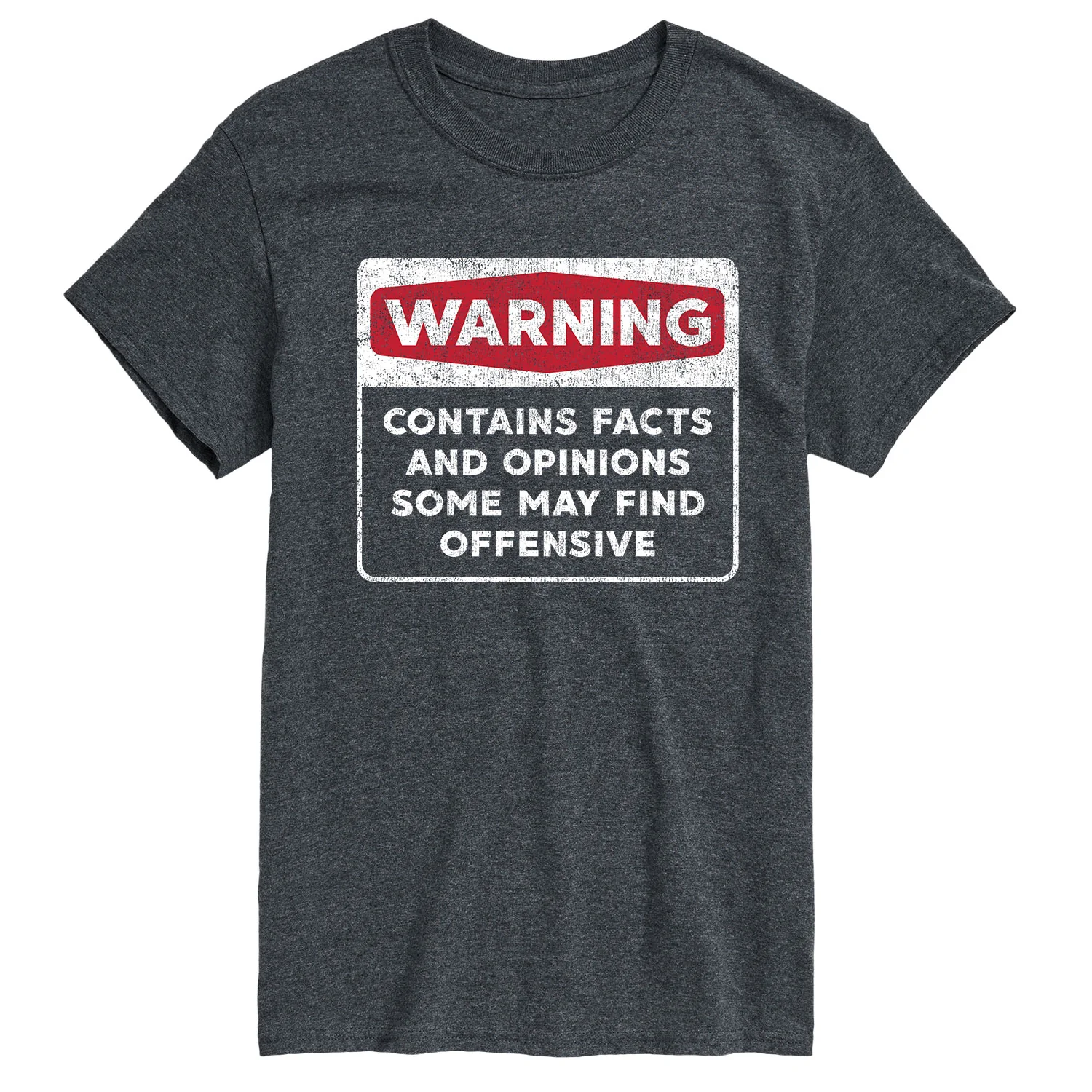 Instant Message - Warning Contains Facts And Opinions - Men's Short Sleeve Graphic T-Shirt - Image 4