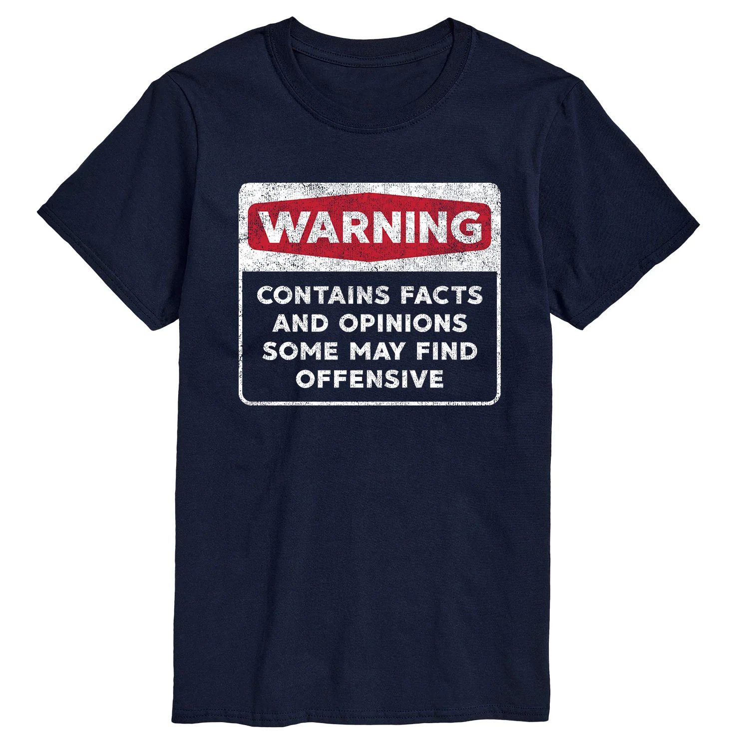Instant Message - Warning Contains Facts And Opinions - Men's Short Sleeve Graphic T-Shirt - Image 5