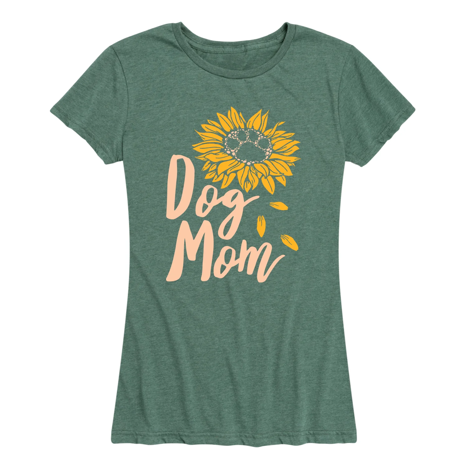 Instant Message - Paw Flower Dog Mom - Women's Short Sleeve Graphic T-shirt - Image 3