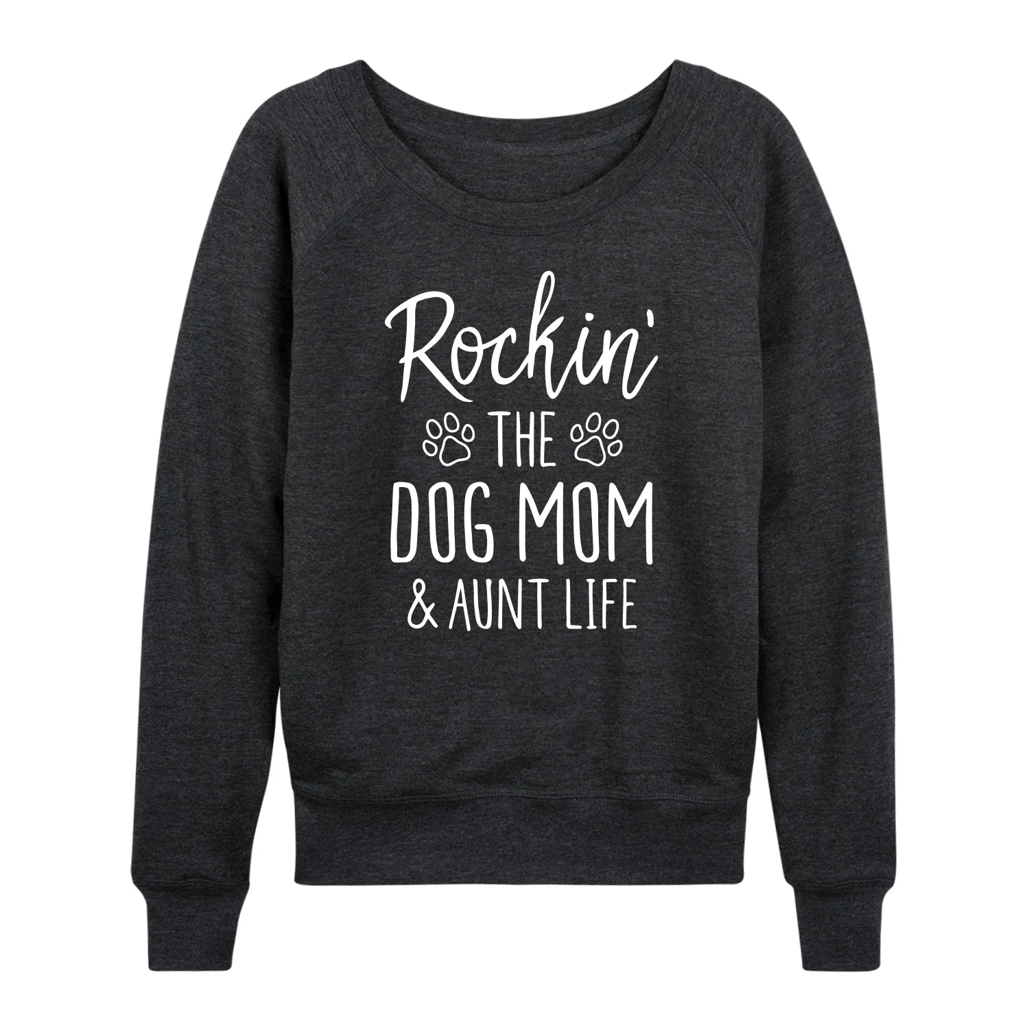 Instant Message - Rockin The Dog Mom - Women's Lightweight French Terry Long Sleeve Shirt
