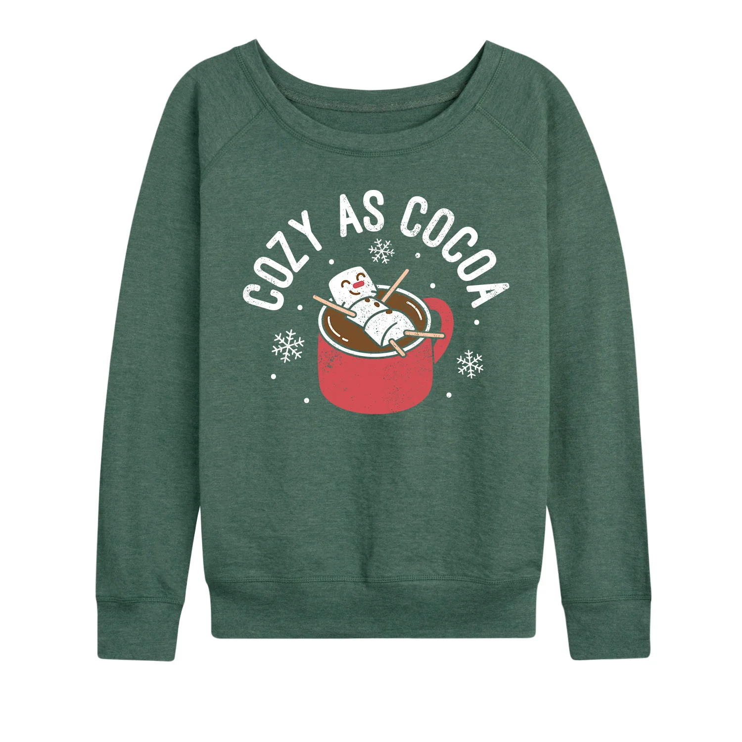 Instant Message - Cozy as Cocoa- Women's French Terry Long Sleeve Pullover - Image 2