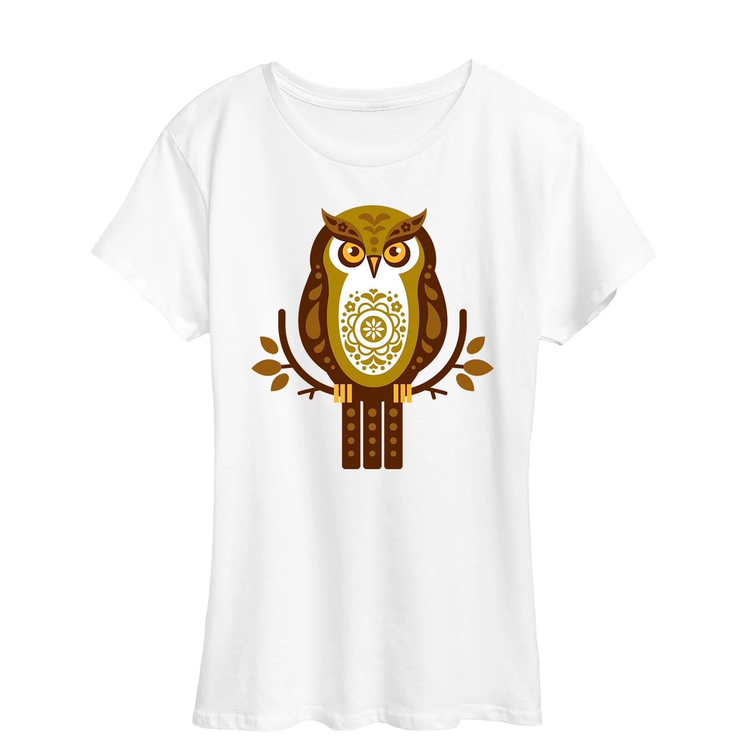 Instant Message - Scandinavian Owl - Women's Short Sleeve Graphic T-shirt - Image 2