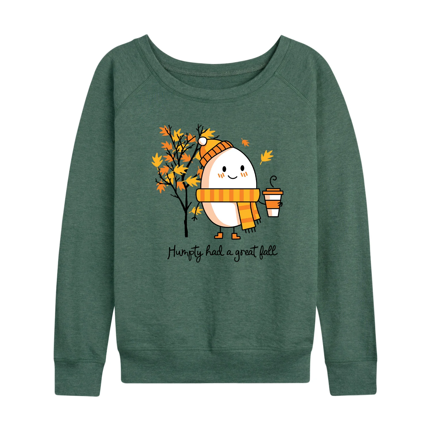 Instant Message - Humpty Had A Great Fall - Women's Lightweight French Terry Long Sleeve Shirt - Image 2
