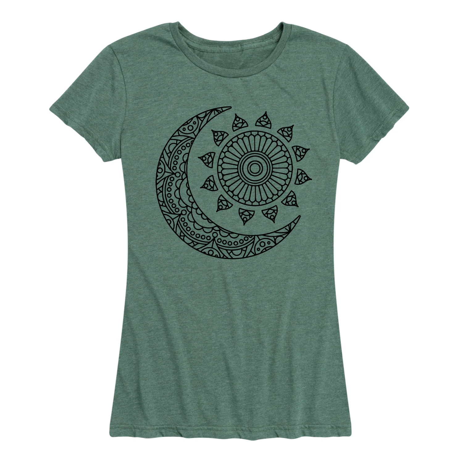 Instant Message - Decorative Sun Moon - Women's Short Sleeve Graphic T-shirt - Image 3