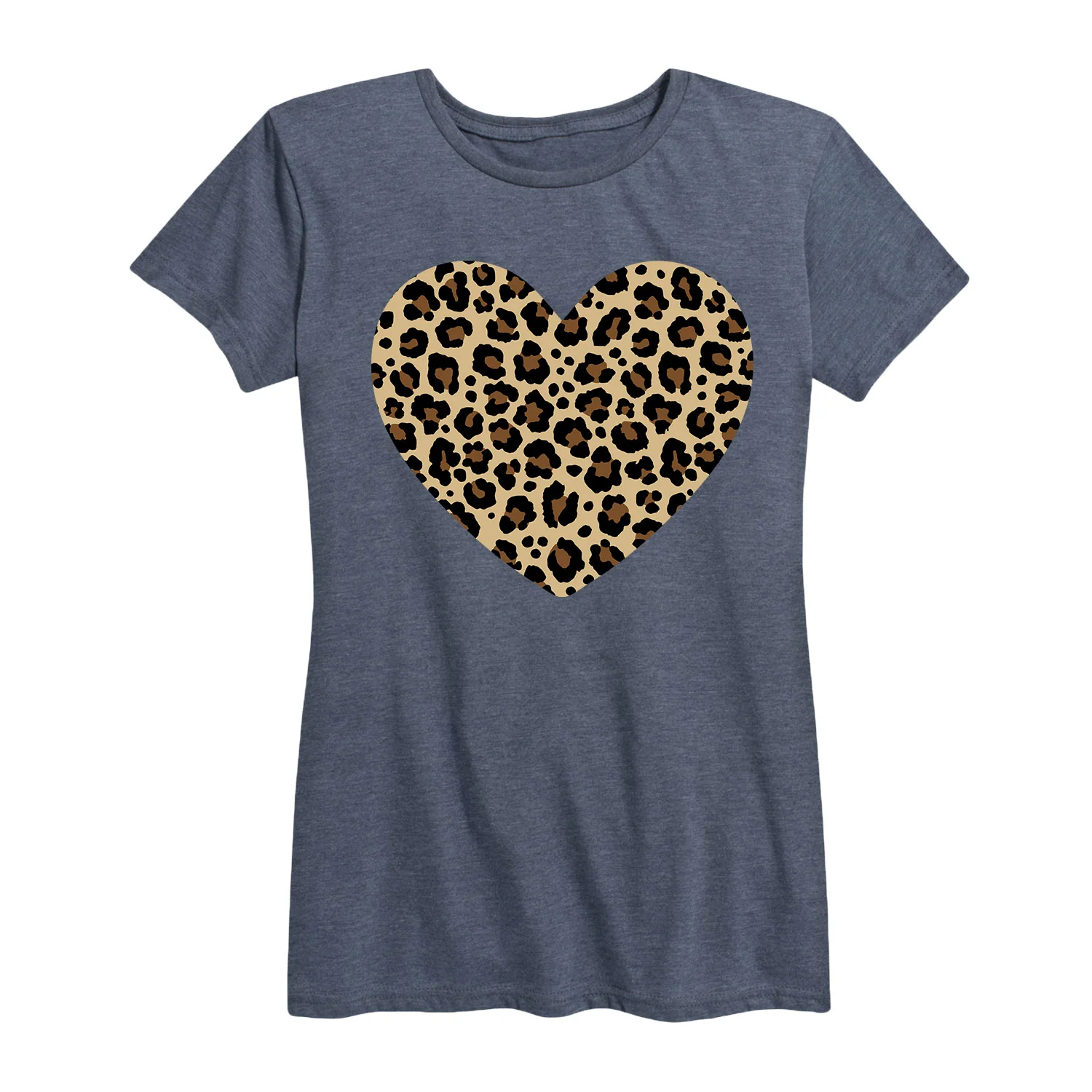 Instant Message - Leopard Heart - Women's Short Sleeve Graphic T-shirt - Image 3
