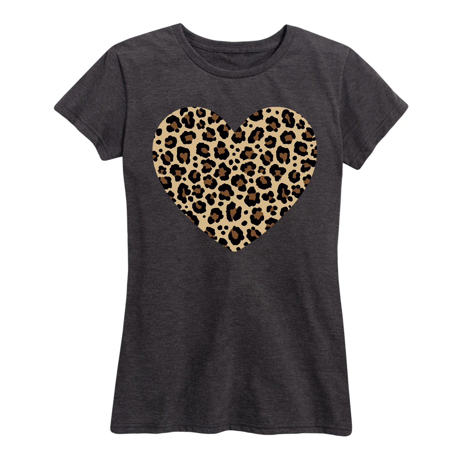 Instant Message - Leopard Heart - Women's Short Sleeve Graphic T-shirt - Image 4