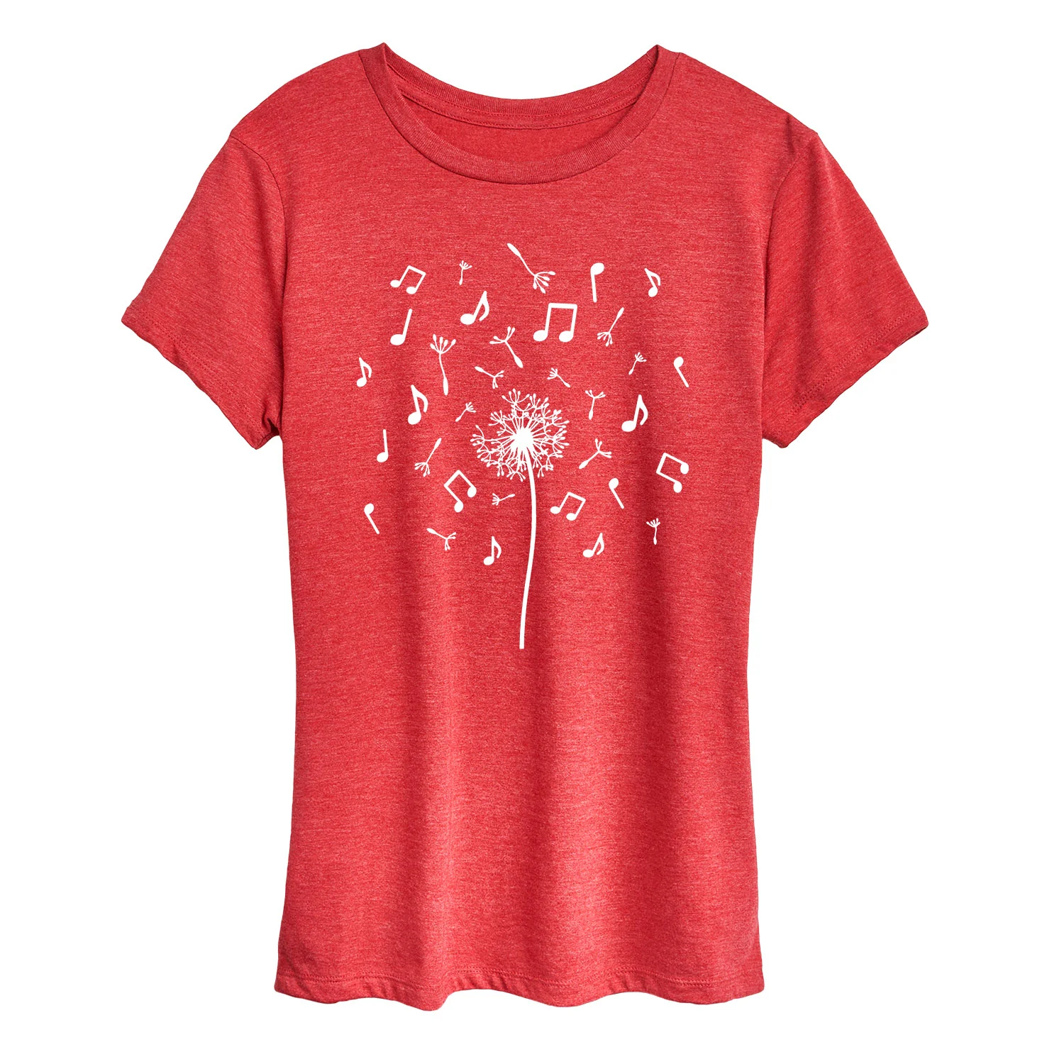 Instant Message - Music Note Dandelion - Women's Short Sleeve Graphic T-Shirt - Image 8