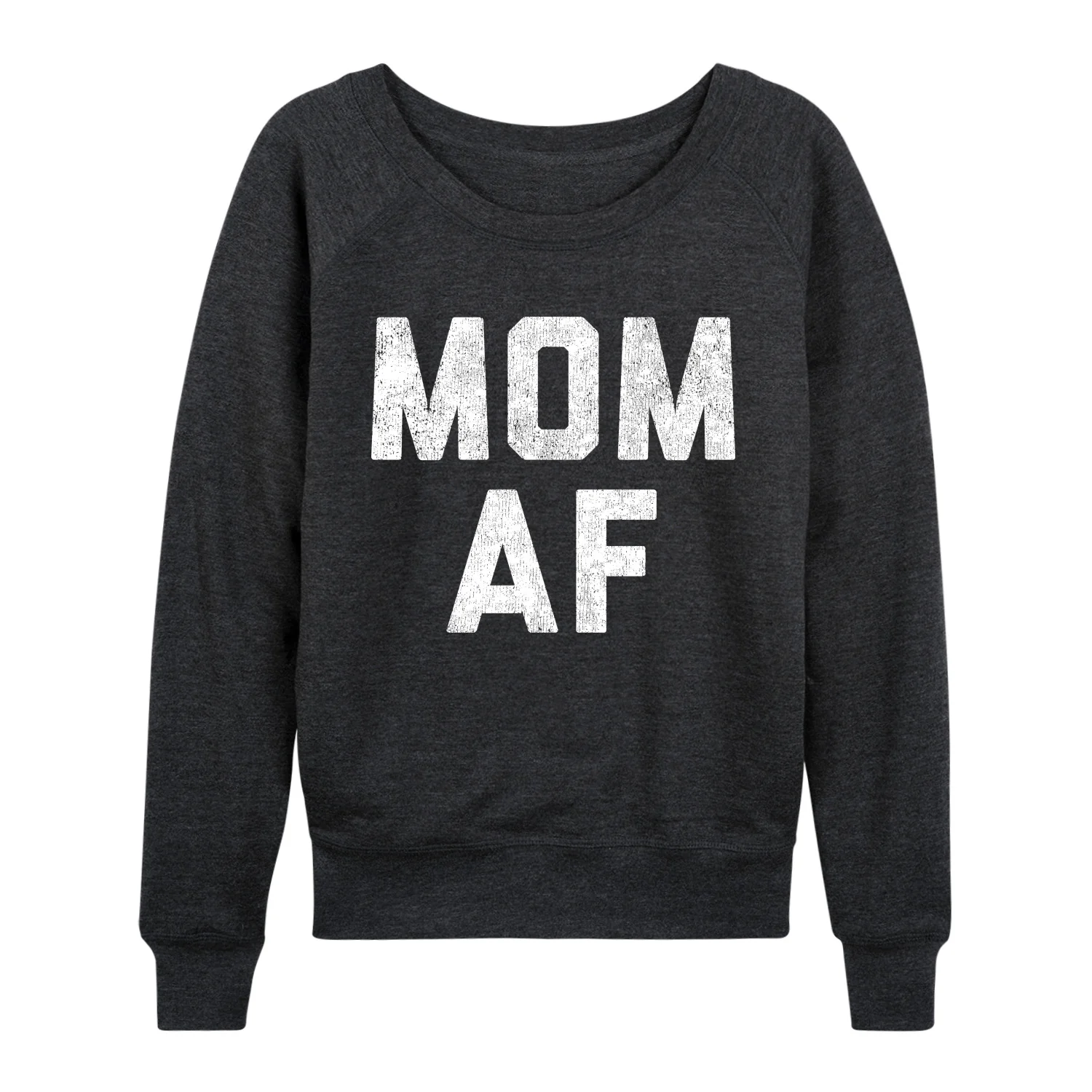 Instant Message - Mom AF - Women's French Terry Long Sleeve Pullover - Image 2