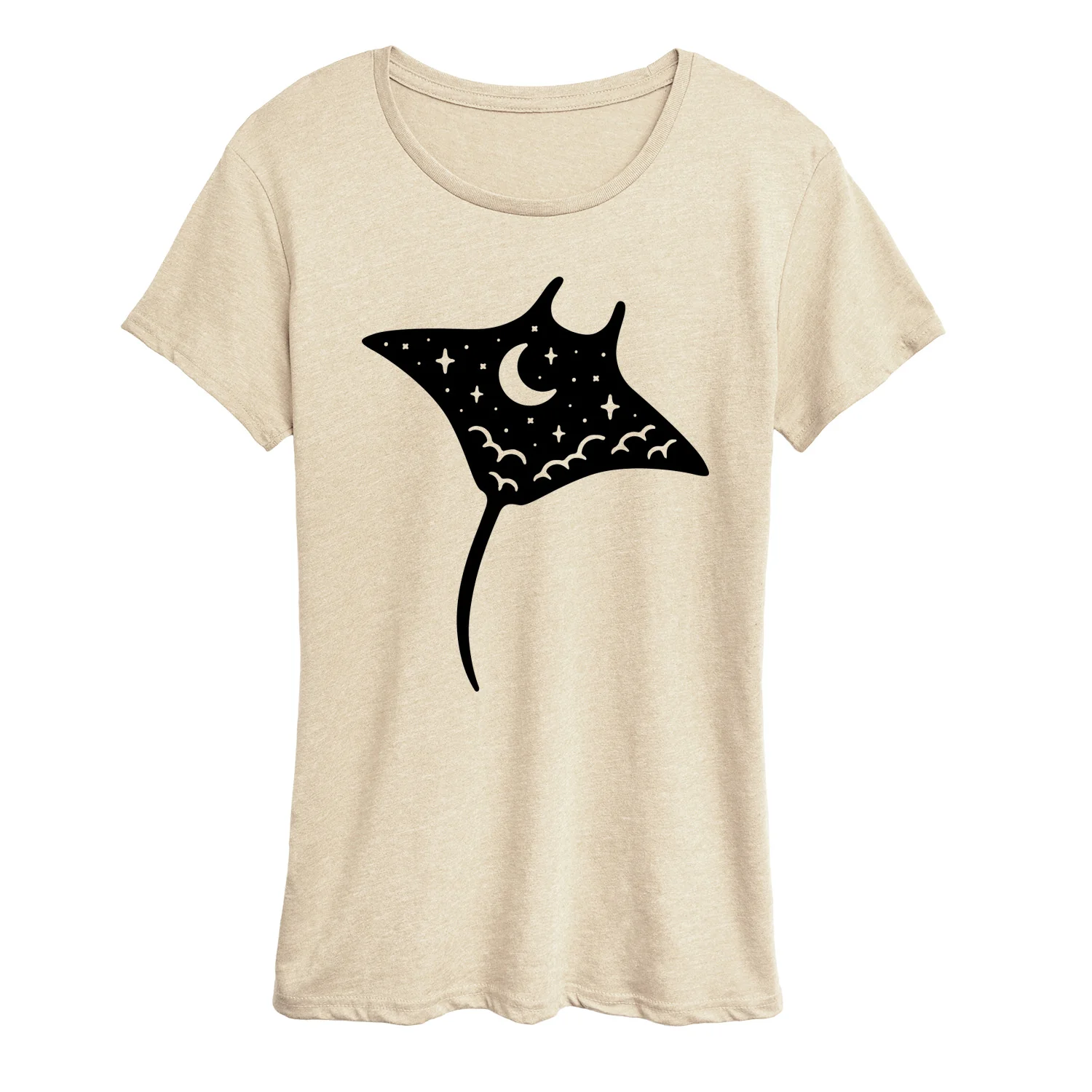 Instant Message - Night Sky Stingray - Women's Short Sleeve Graphic T-Shirt - Image 2