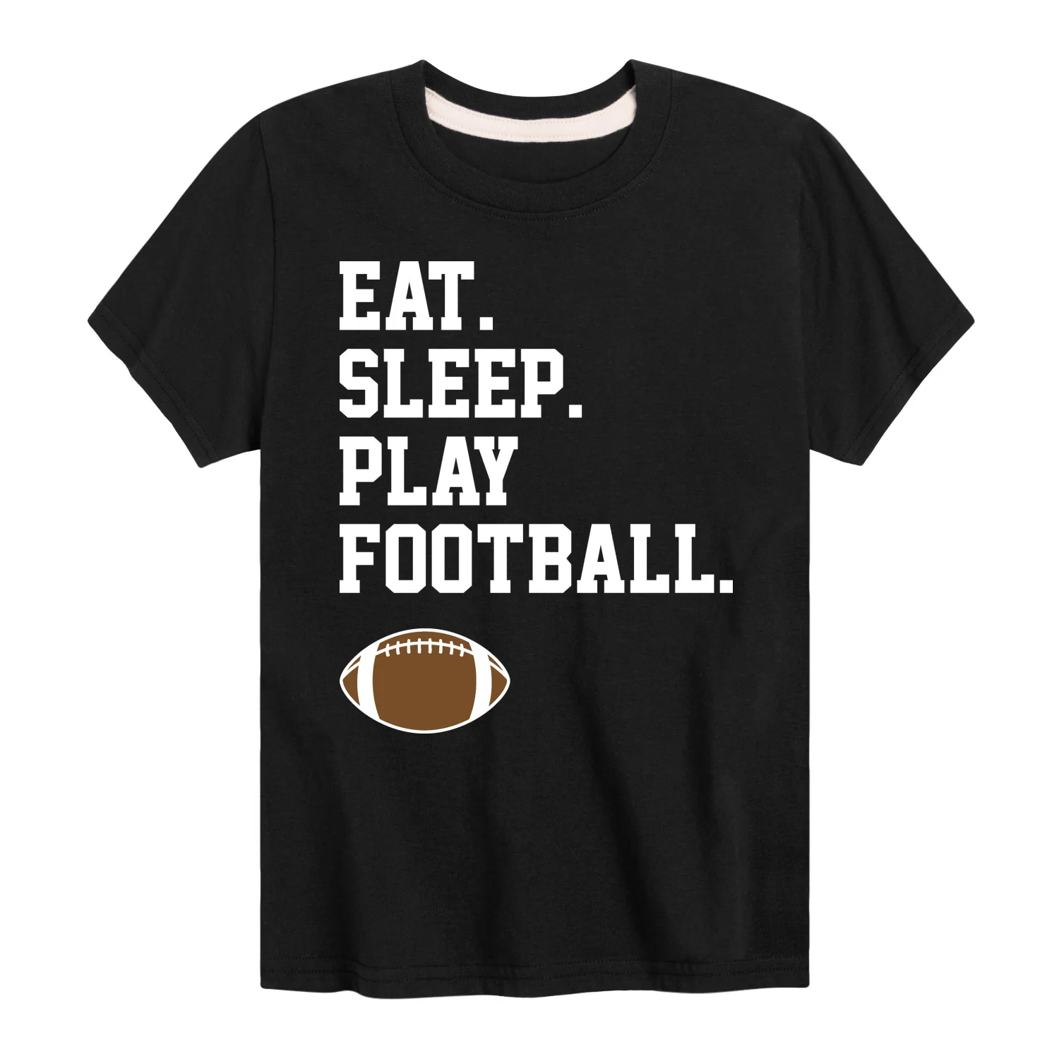 Instant Message - Eat Sleep Play Football - Toddler & Youth Short Sleeve Graphic T-Shirt