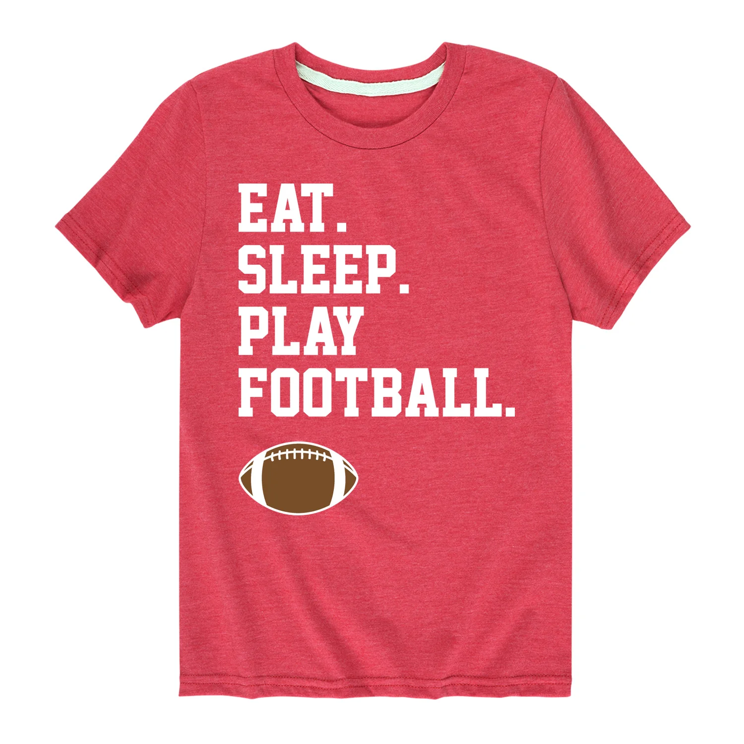 Instant Message - Eat Sleep Play Football - Toddler & Youth Short Sleeve Graphic T-Shirt - Image 2