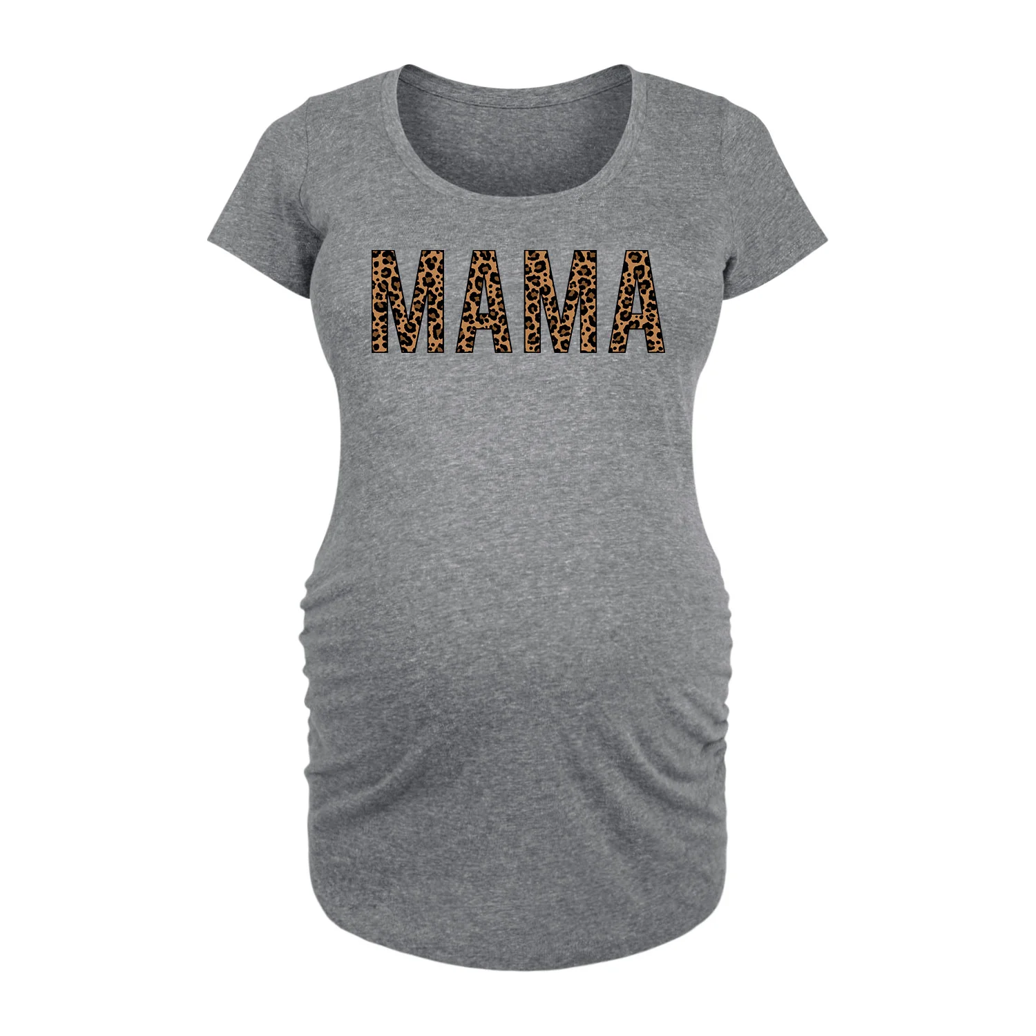 Instant Message - Mama Leopard - Women's Maternity Scoop Neck Graphic T-Shirt
