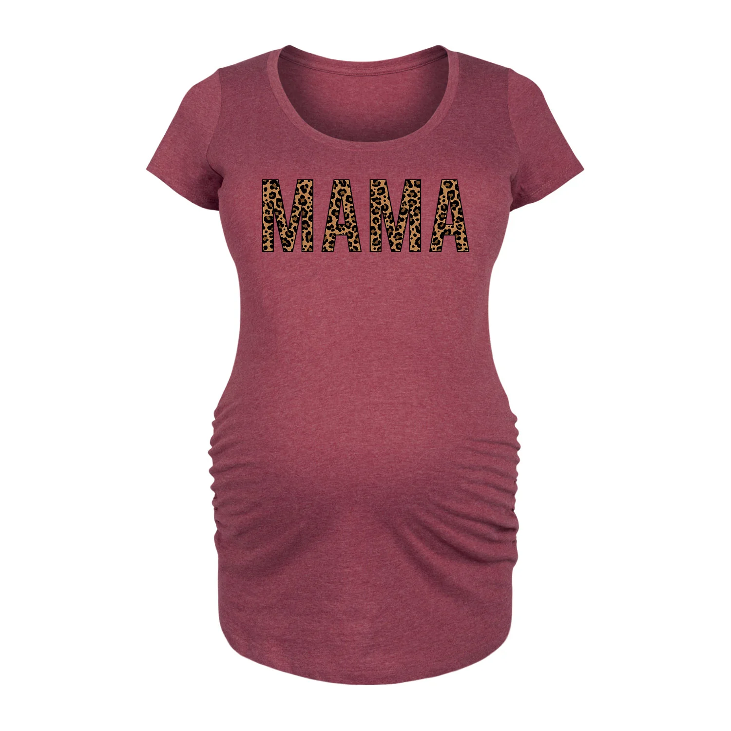 Instant Message - Mama Leopard - Women's Maternity Scoop Neck Graphic T-Shirt - Image 2