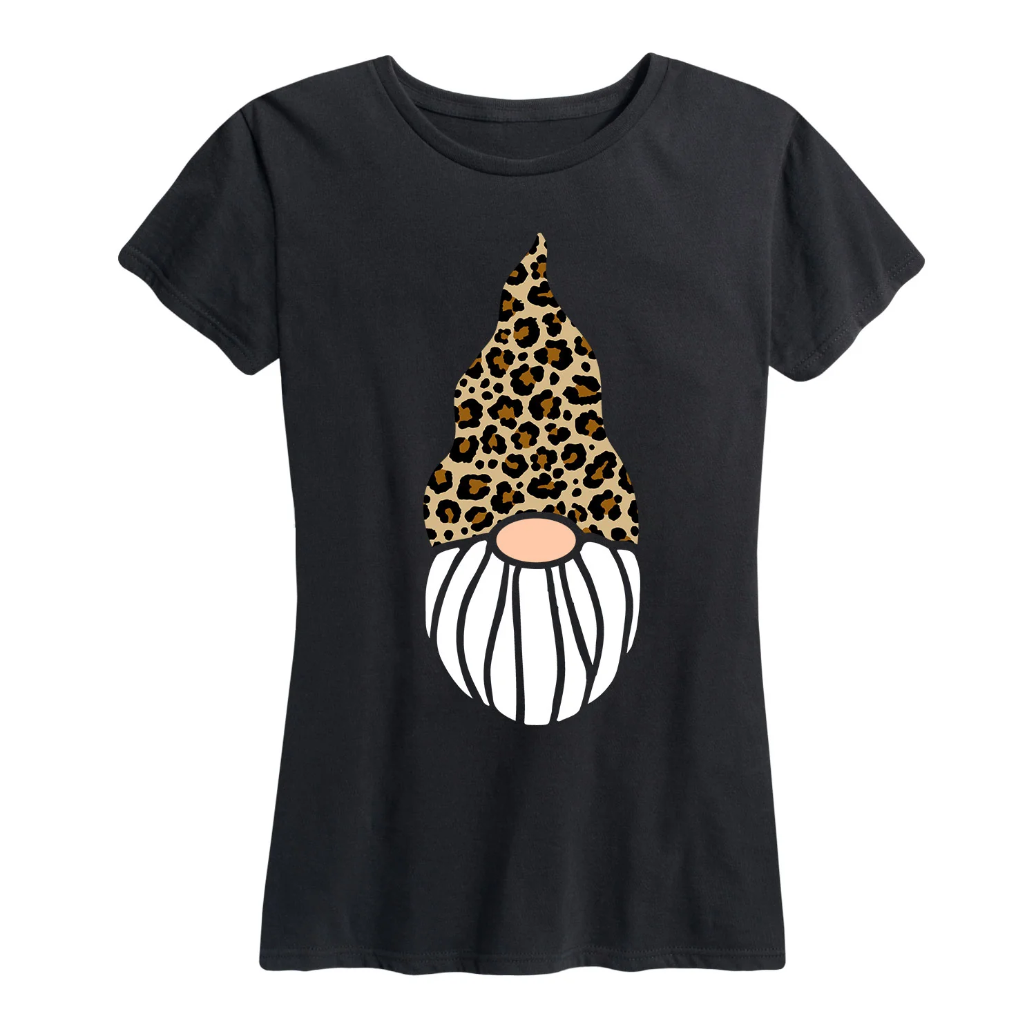 Instant Message - Leopard Print Gnome - Women's Short Sleeve Graphic T-shirt - Image 2