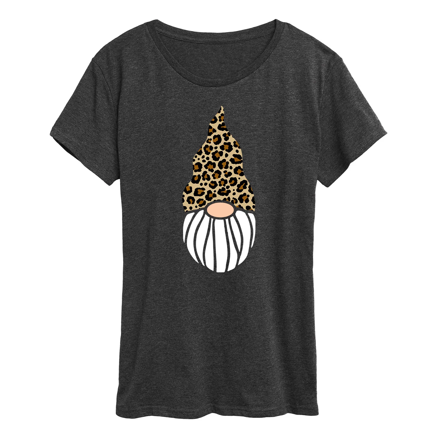 Instant Message - Leopard Print Gnome - Women's Short Sleeve Graphic T-shirt - Image 3