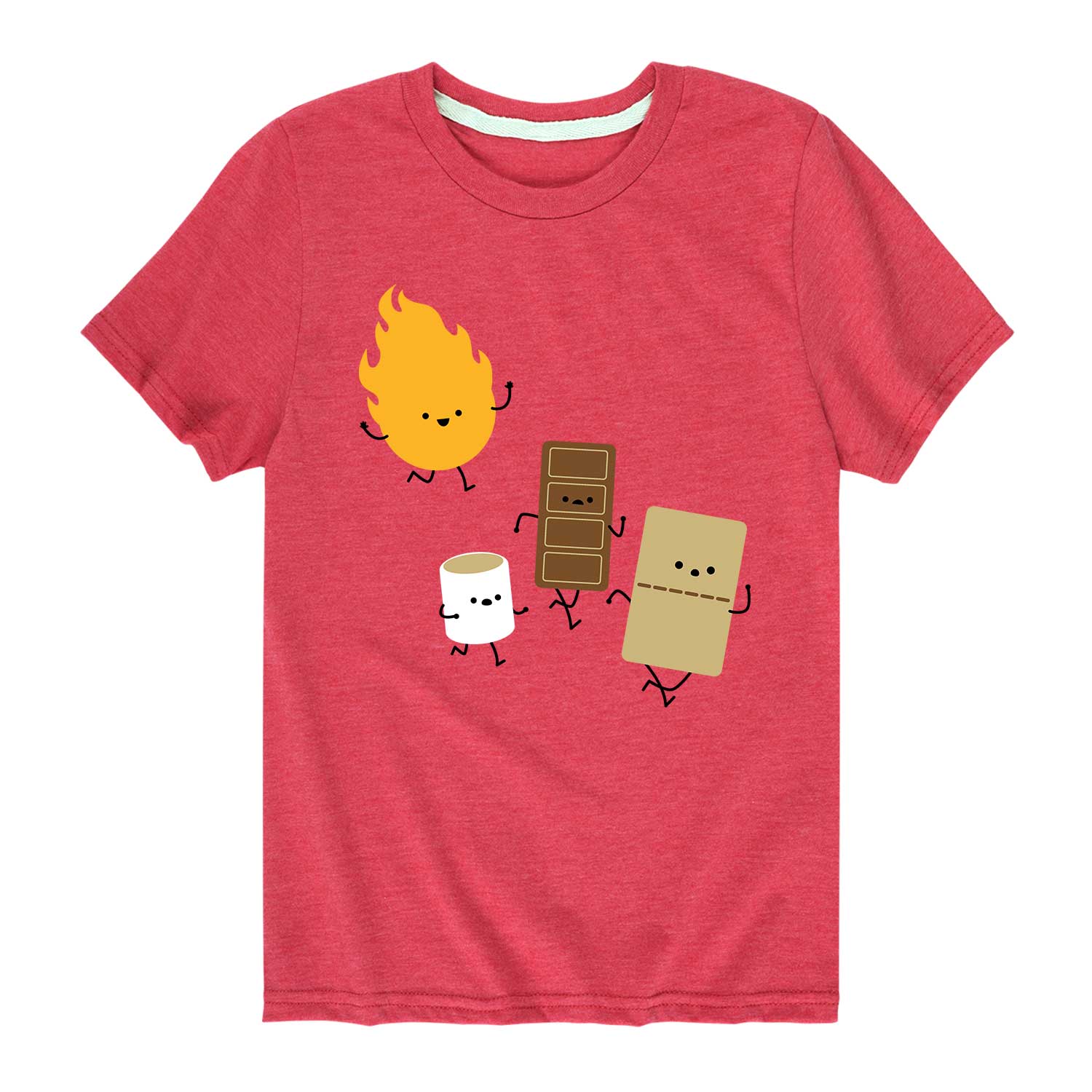 Instant Message - Fire And Smore - Youth Short Sleeve Graphic T-shirt