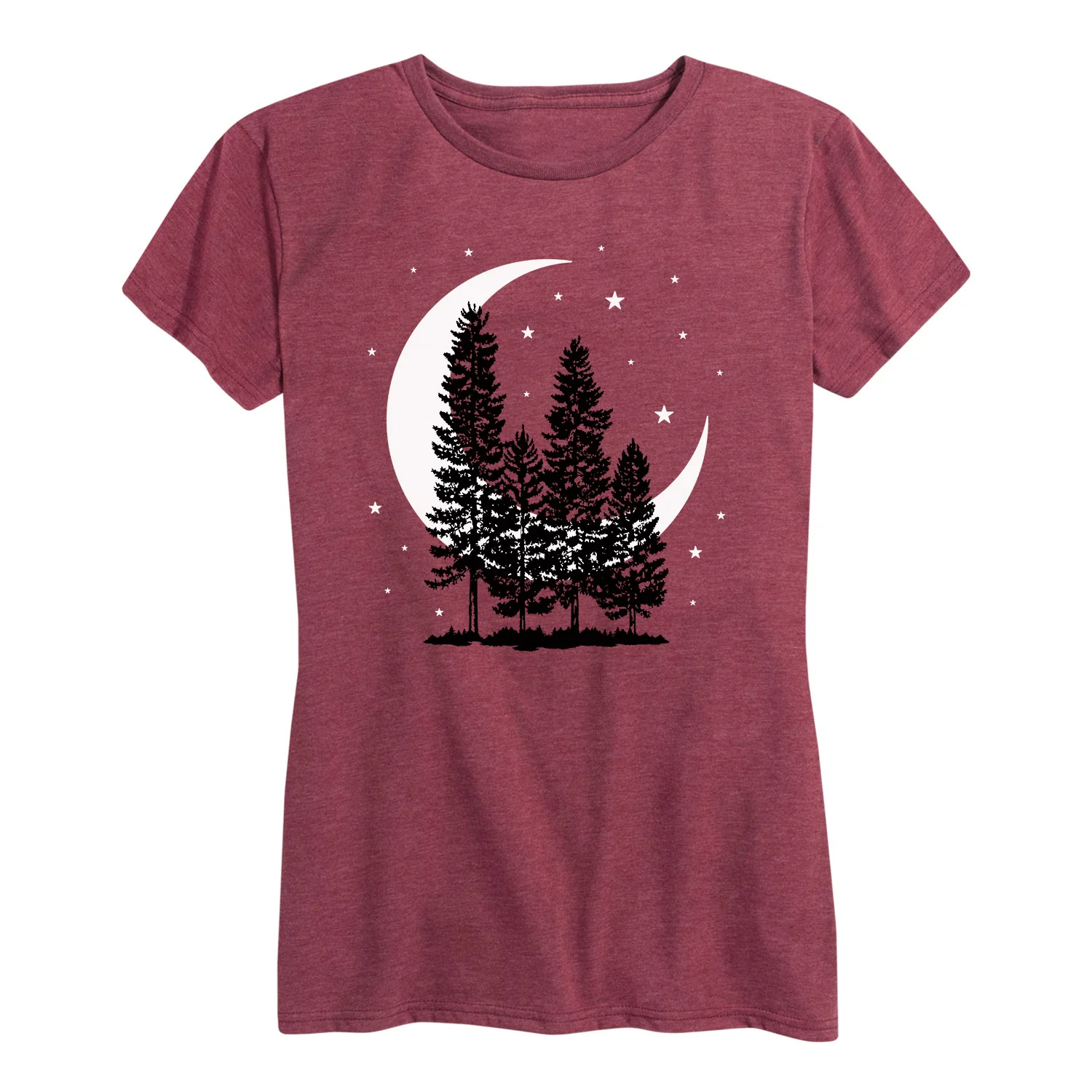 Instant Message - Crescent Moon Trees - Women's Short Sleeve Graphic T-shirt - Image 4
