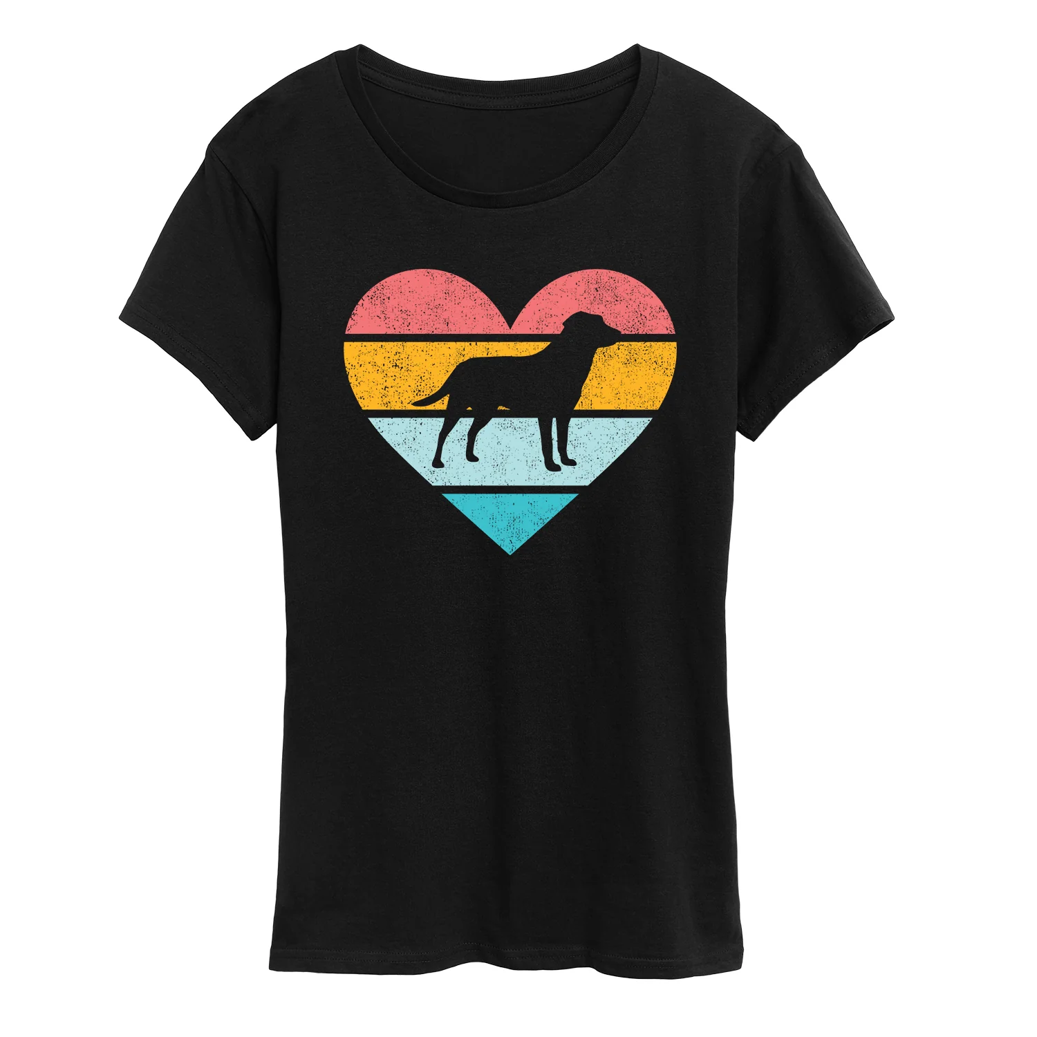 Instant Message - Retro Heart Dog - Women's Short Sleeve Graphic T-shirt