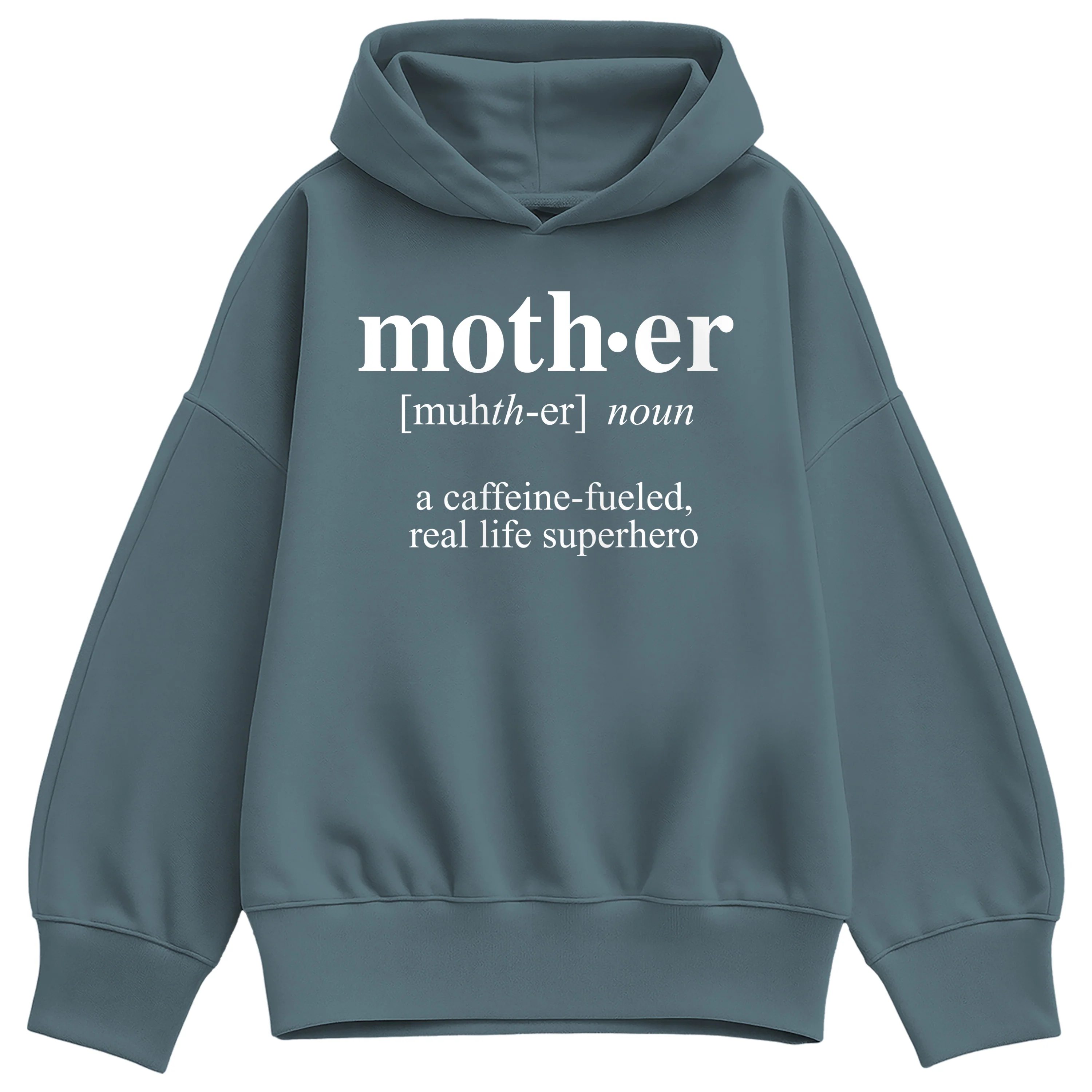 Instant Message - Mother Definition Superhero - Women's Oversized Fleece Hoodie Sweatshirt - Image 2