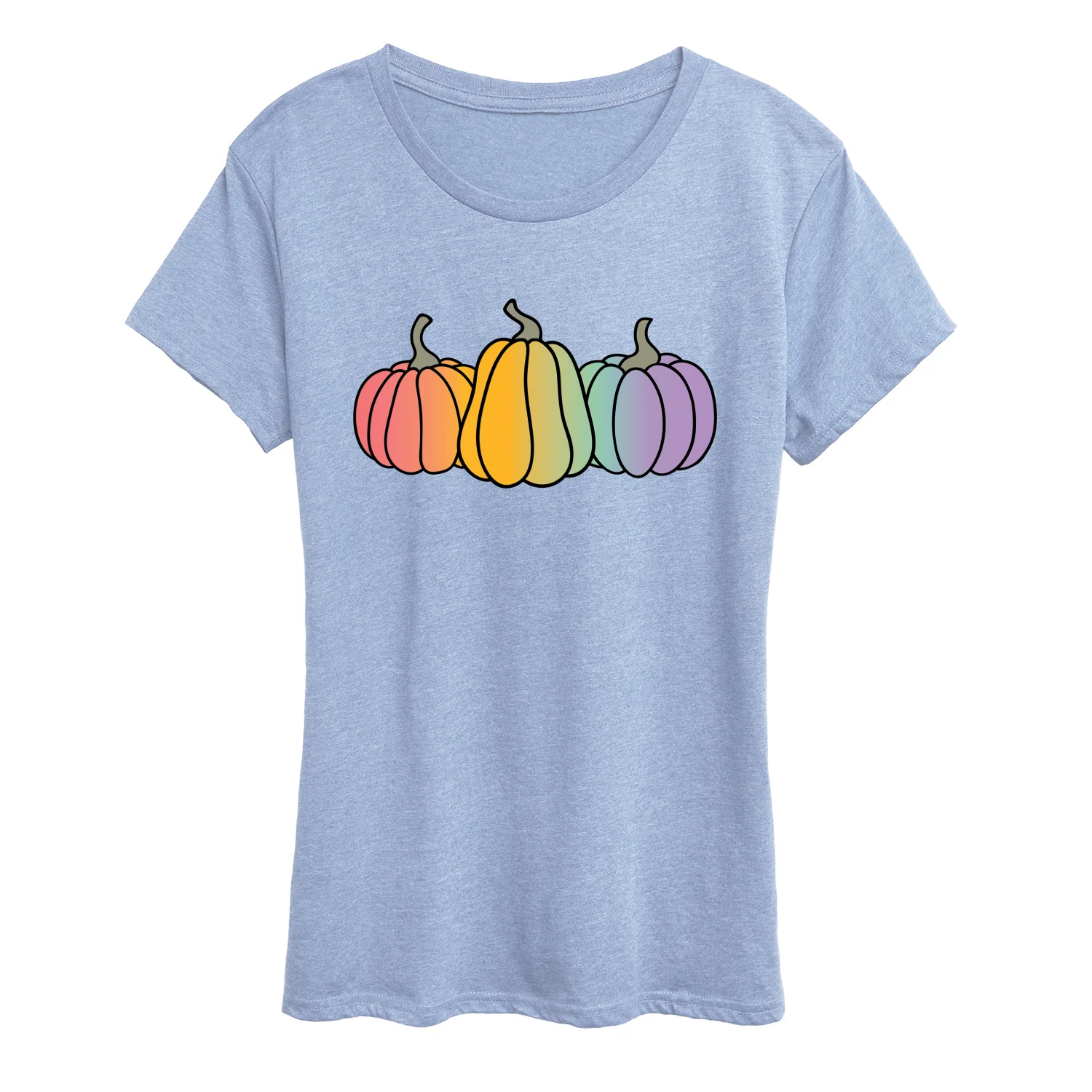 Instant Message - Rainbow Pumpkins - Women's Short Sleeve Graphic T-Shirt - Image 4