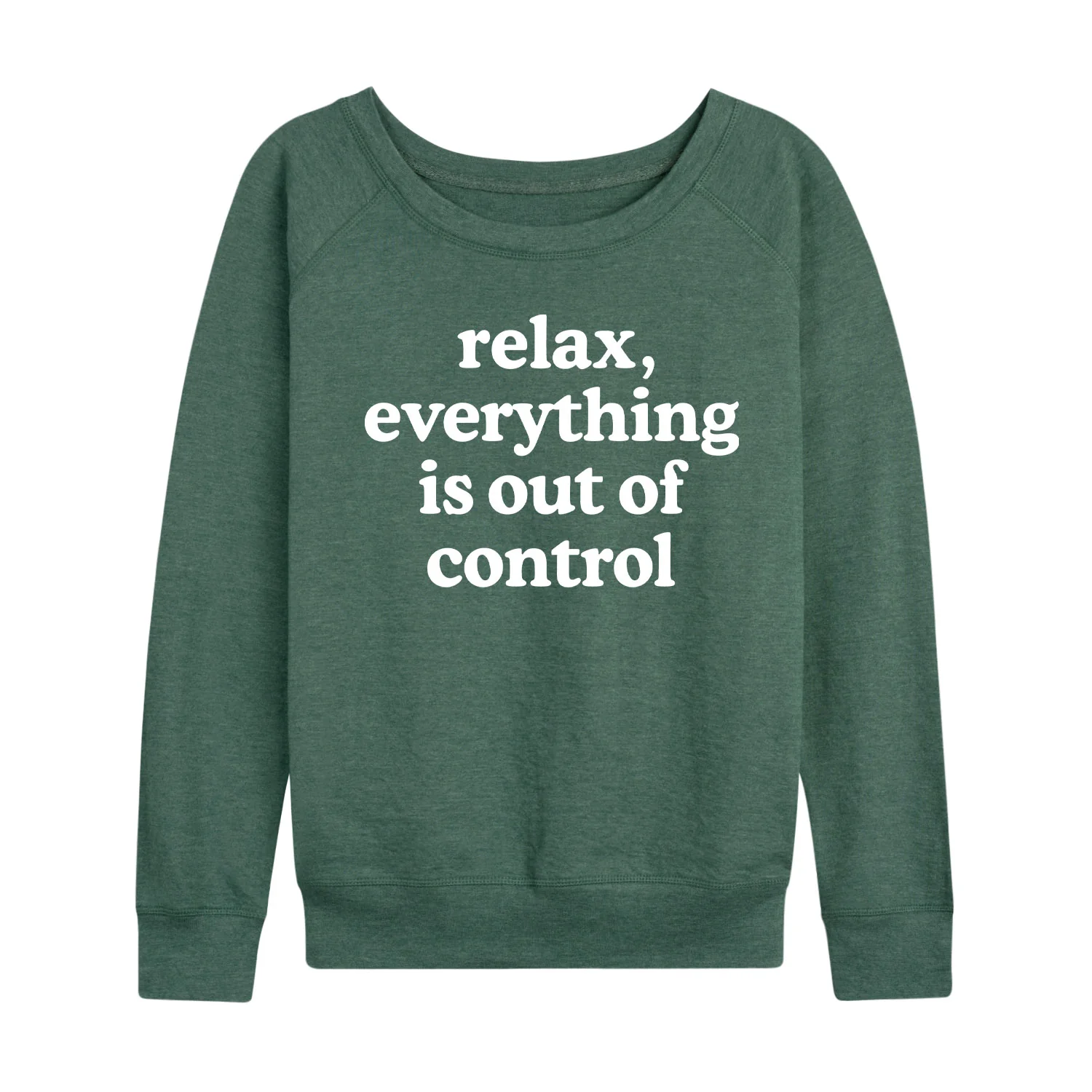 Instant Message - Relax Out Of Control - Women's Lightweight French Terry Long Sleeve Shirt - Image 4