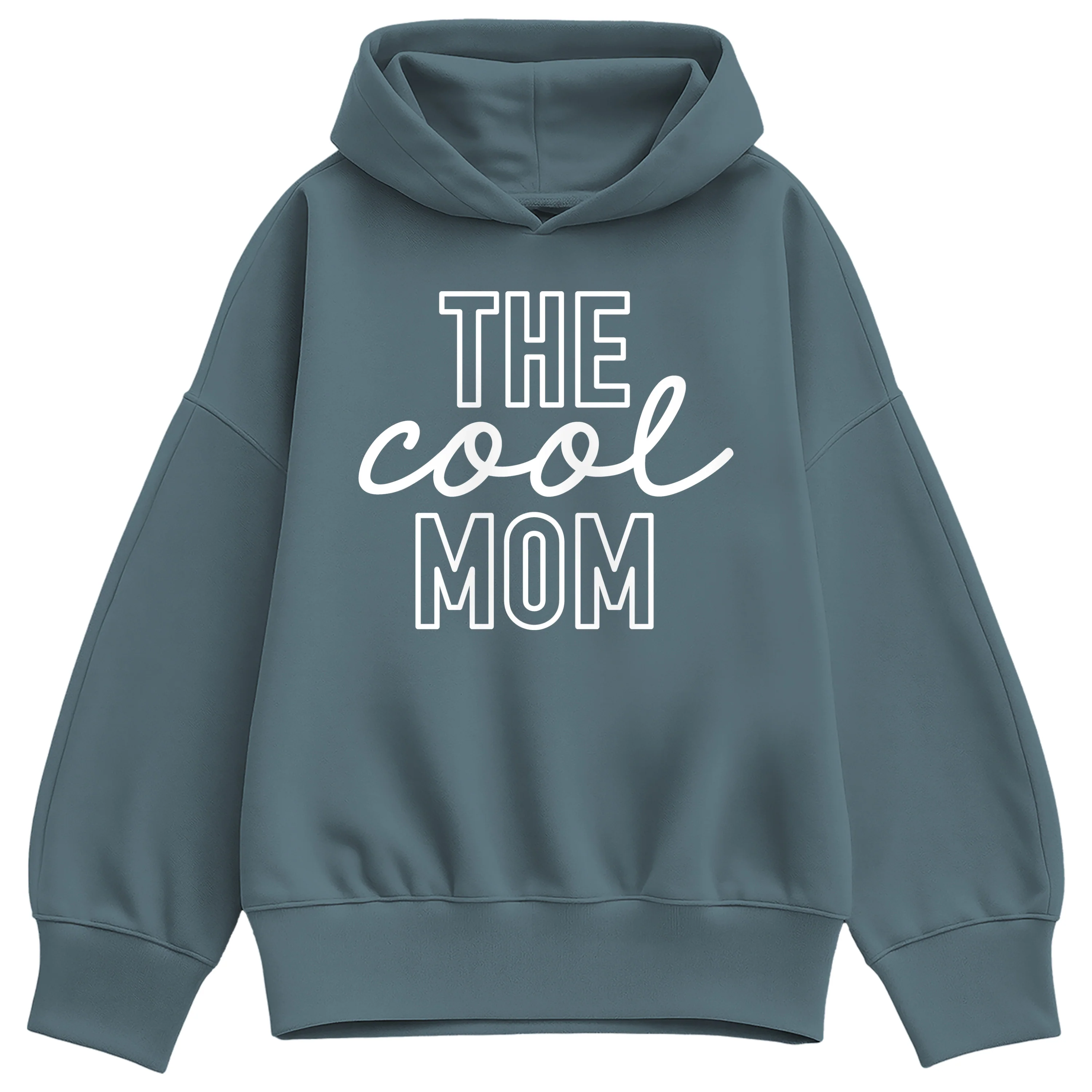 Instant Message - The Cool Mom - Women's Oversized Fleece Hoodie Sweatshirt - Image 2