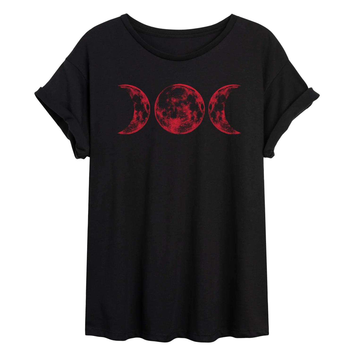 Instant Message - Scarlet Red Moon - Juniors Oversized Graphic T-Shirt - Image 3