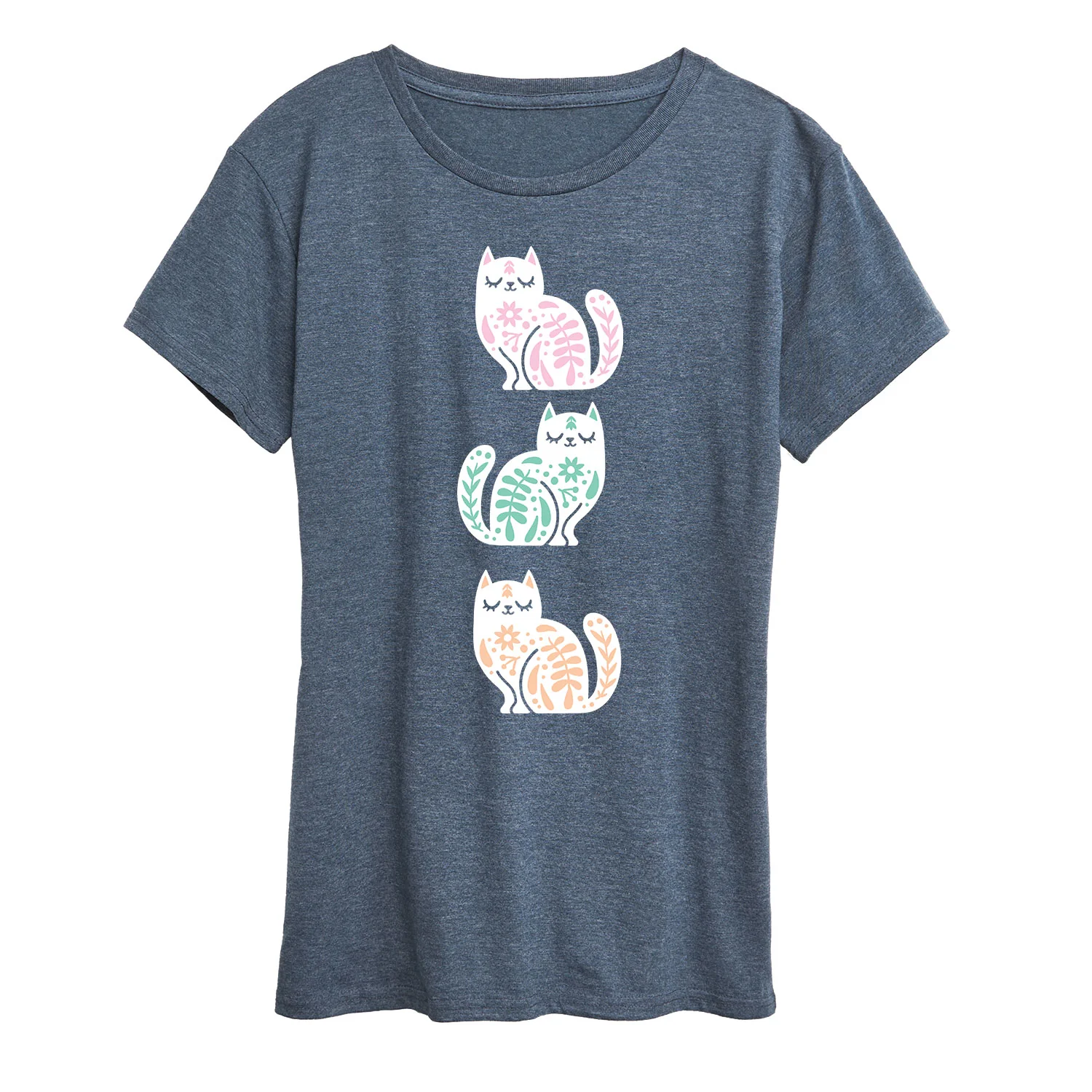 Instant Message - Scandinavian Cats - Women's Short Sleeve Graphic T-Shirt - Image 2