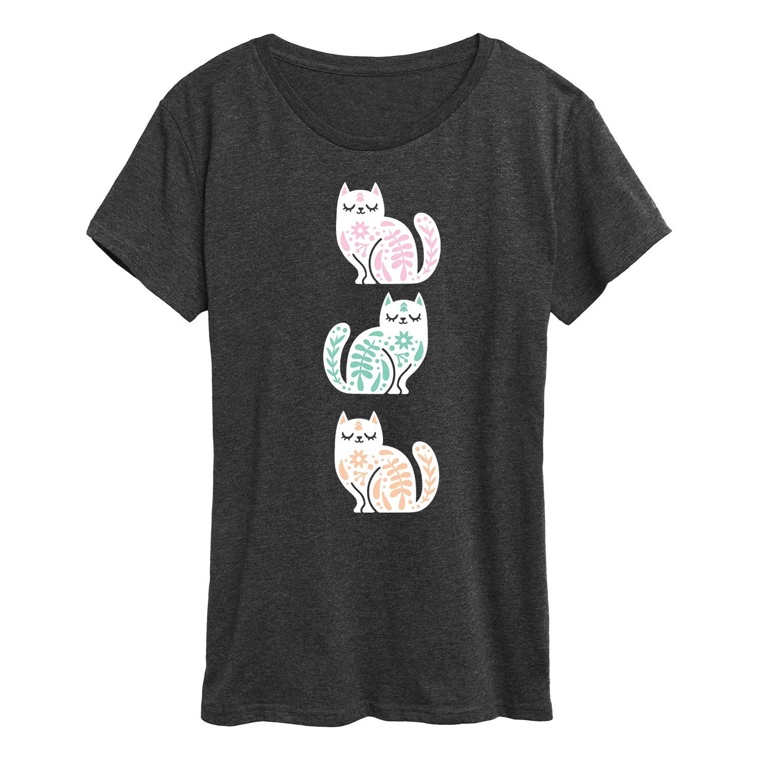 Instant Message - Scandinavian Cats - Women's Short Sleeve Graphic T-Shirt - Image 3
