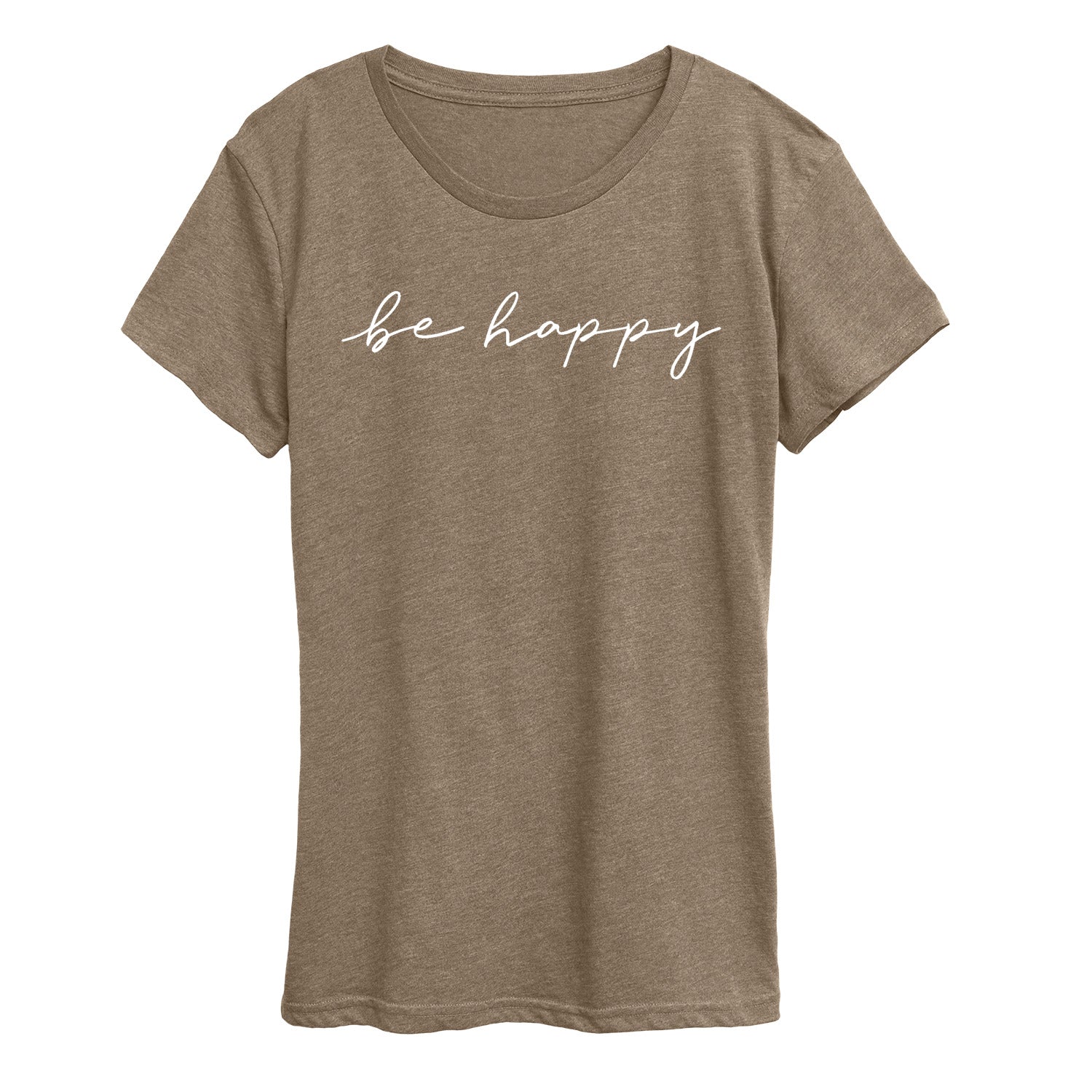 Instant Message - Be Happy Script - Women's Short Sleeve Graphic T-Shirt - Image 5
