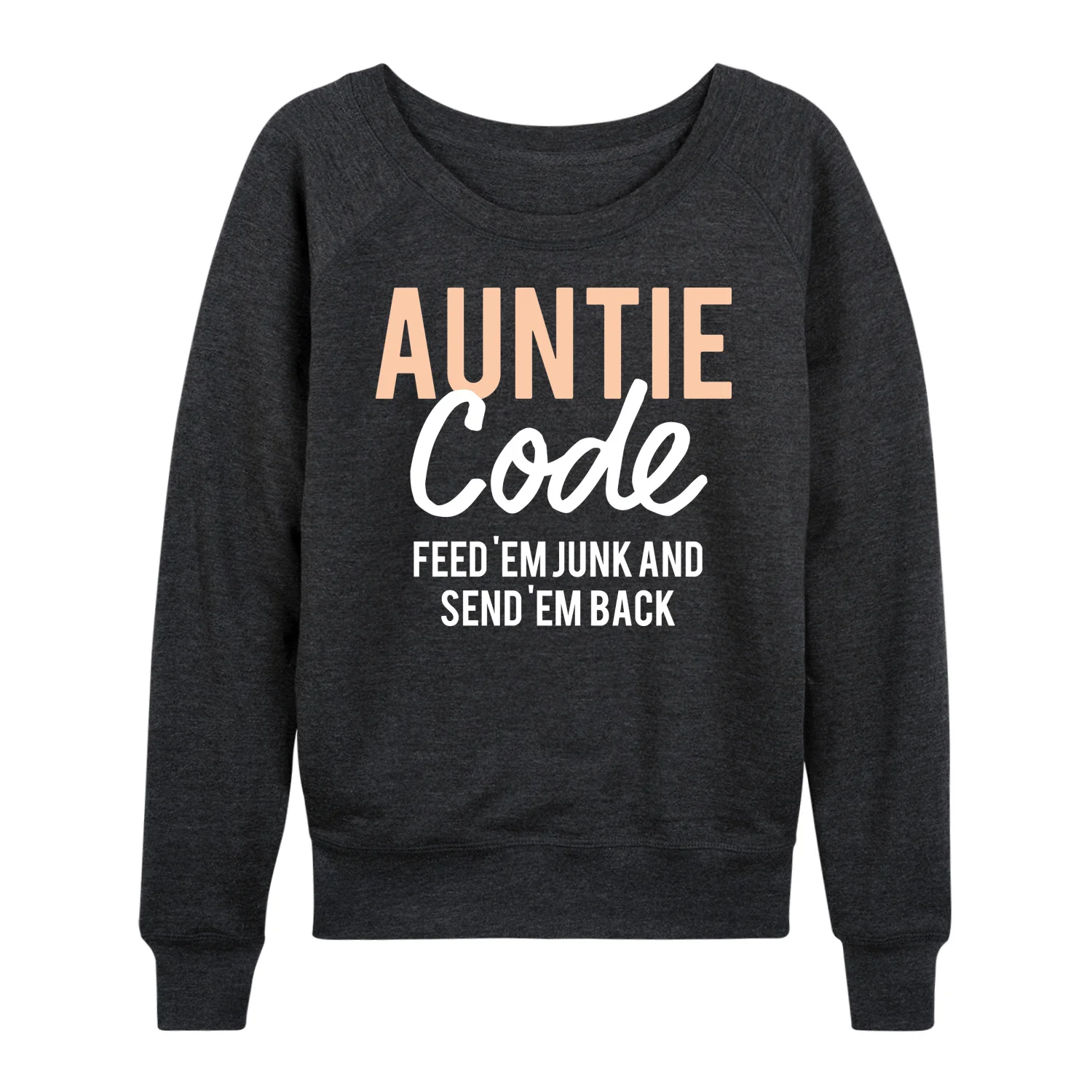 Instant Message - Auntie Code - Women's Lightweight French Terry Long Sleeve Shirt - Image 2