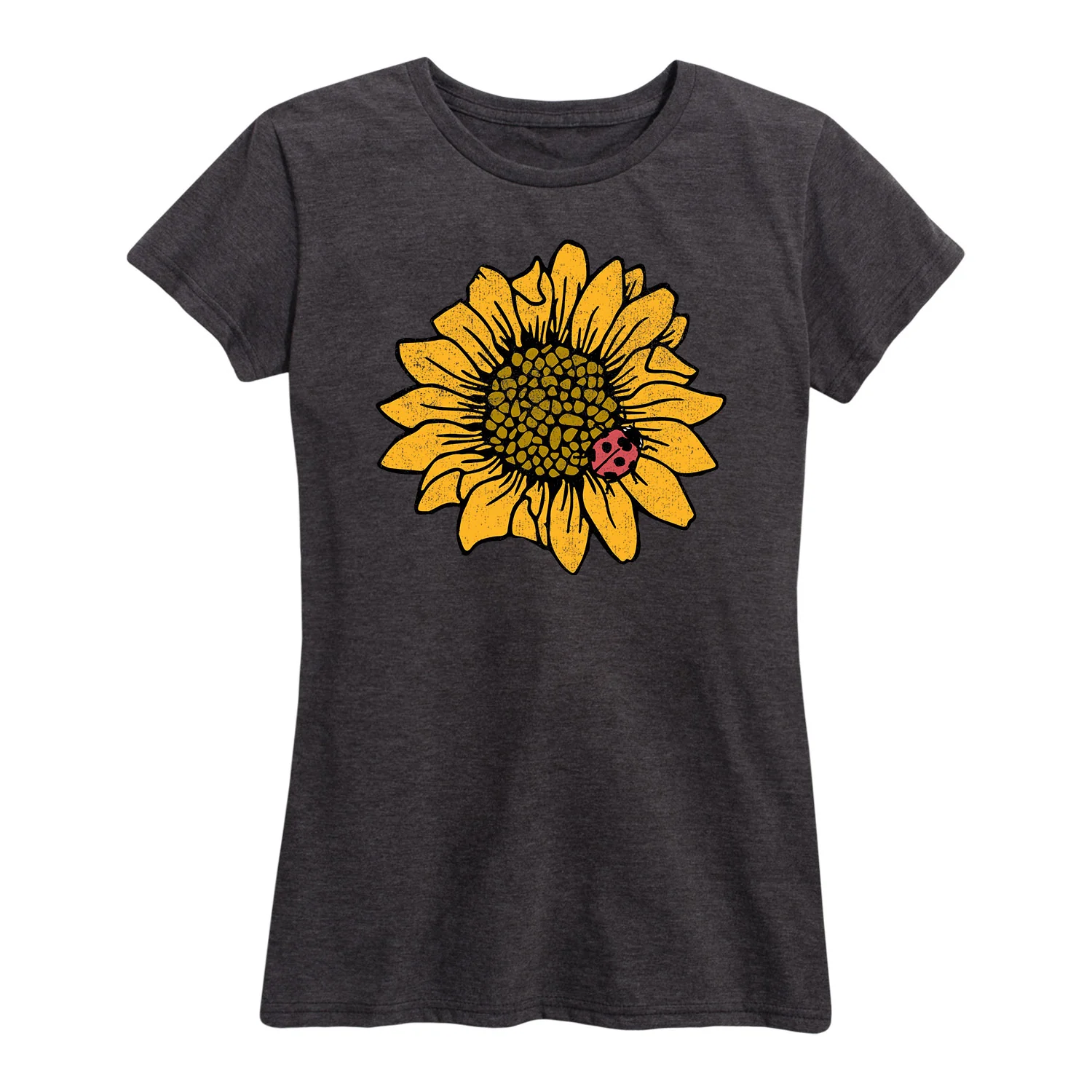 Instant Message - Sunflower Ladybug - Women's Short Sleeve Graphic T-Shirt - Image 3