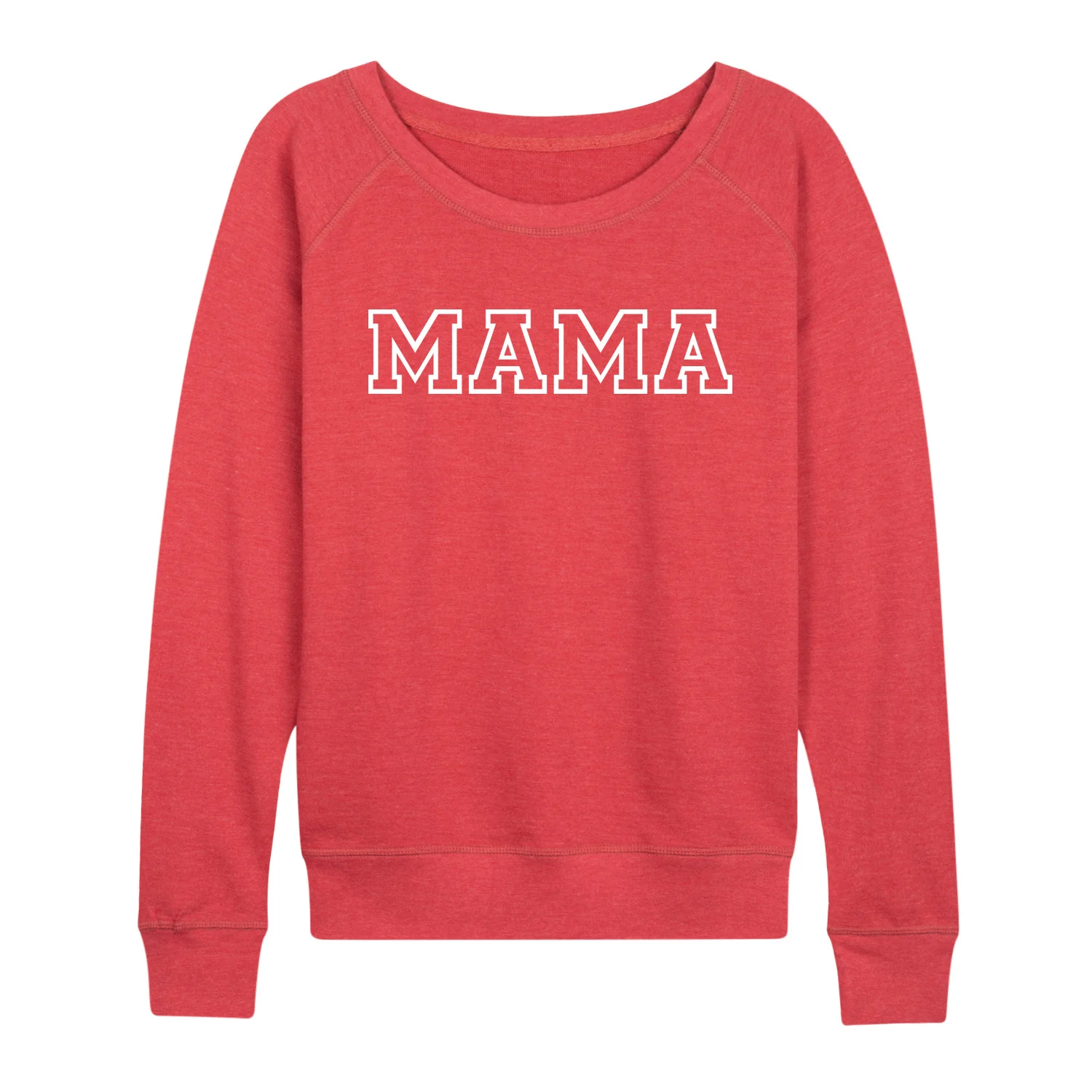 Instant Message - Mama Block Letters - Women's French Terry Long Sleeve Pullover - Image 4