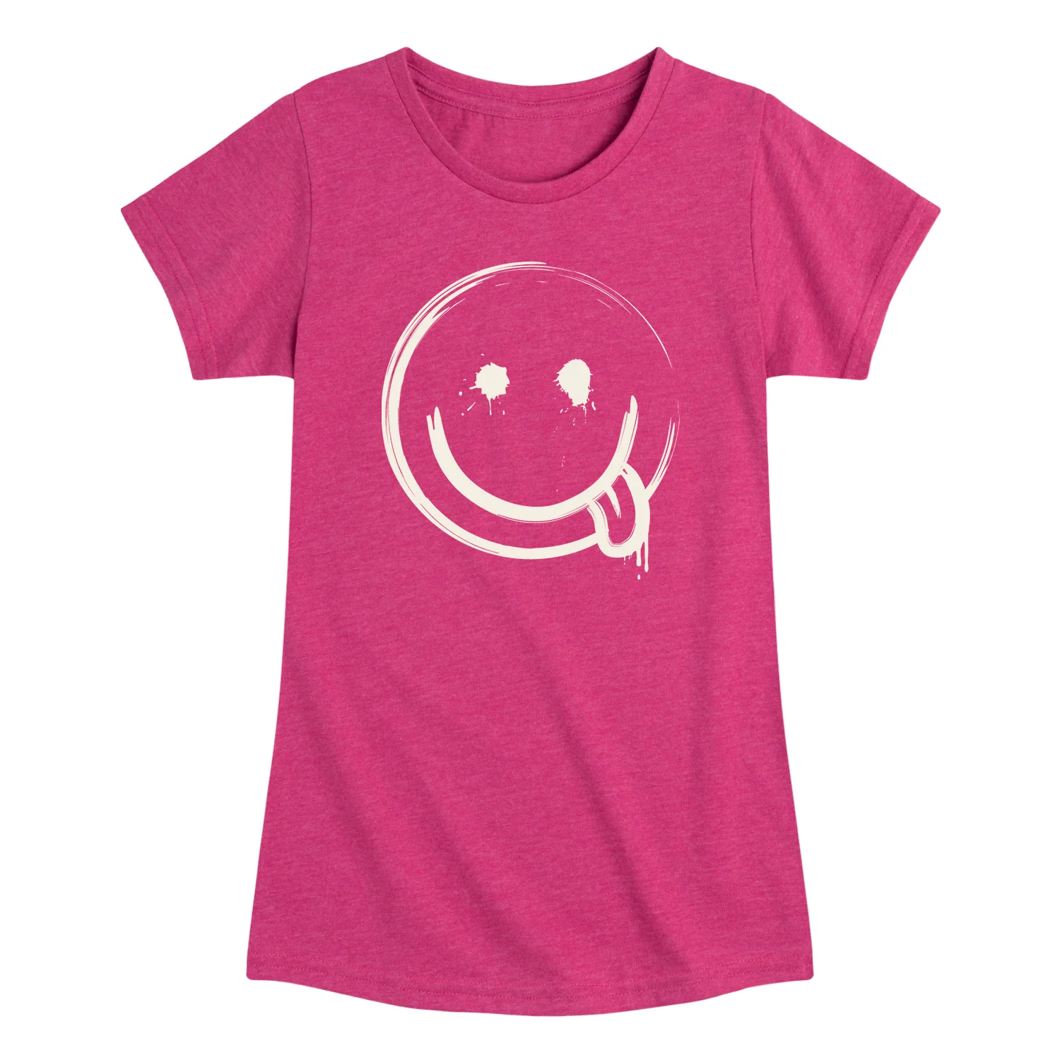Instant Message - Splatter Face - Youth Girls Short Sleeve T-shirt - Image 2