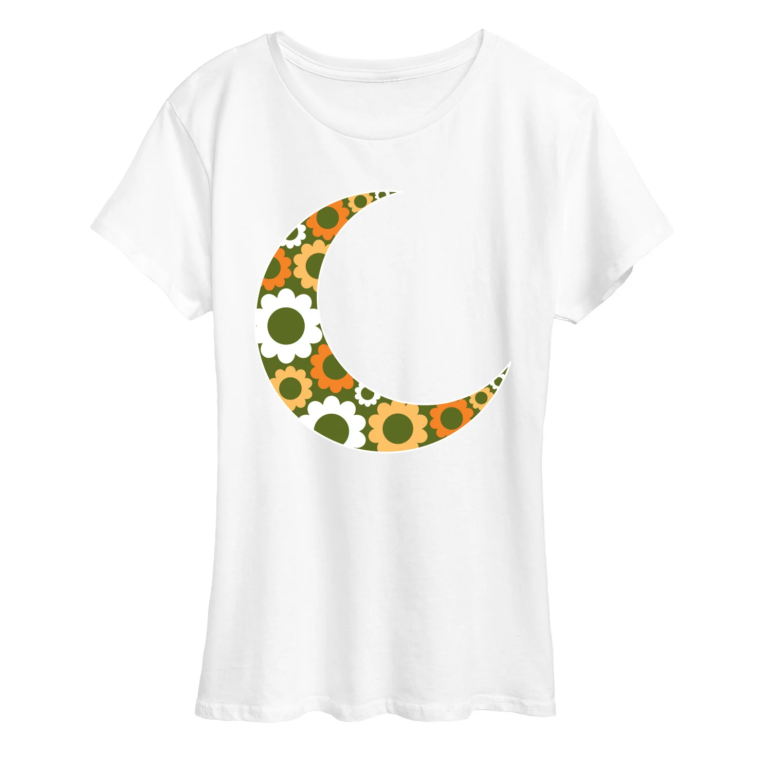 Instant Message - 70's Flower Moon - Women's Short Sleeve Graphic T-Shirt