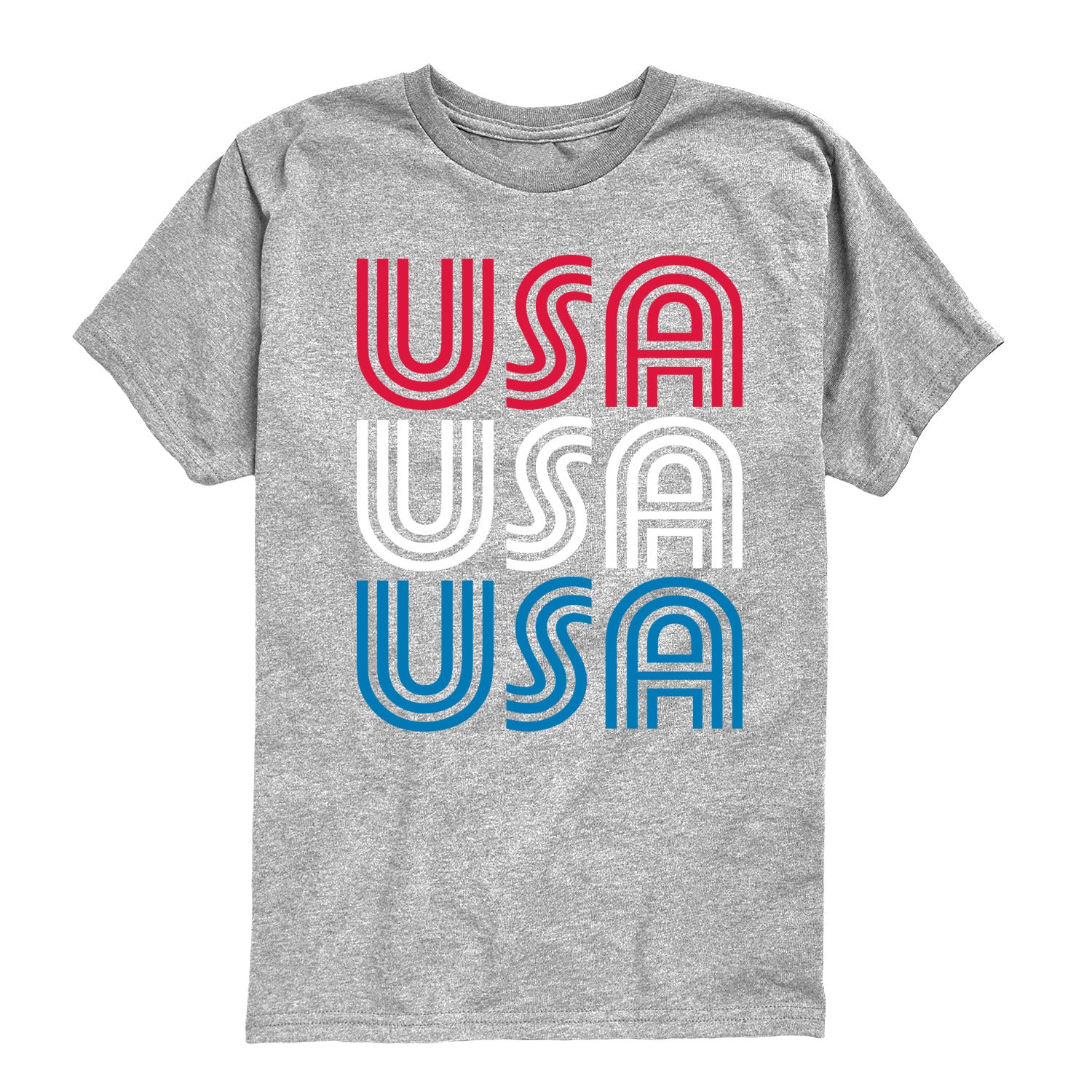 Instant Message - Retro USA Stacked - Youth Boys Short Sleeve Graphic T-Shirt